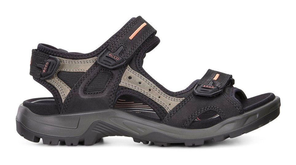 schwarz-grau Trekking-Optik Riemchensandale in Offroad Ecco