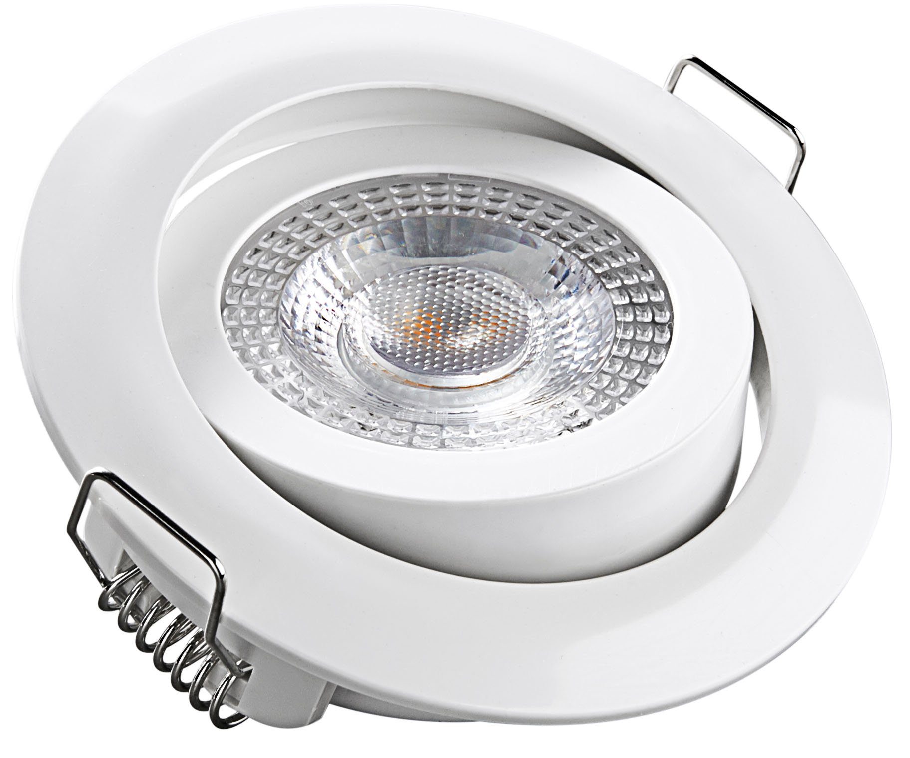 schwenkbar fest LED Einbauleuchte, Warmweiß, Dimmfunktion, Einbaustrahler integriert, HEITRONIC Downlight, LED DL7202,