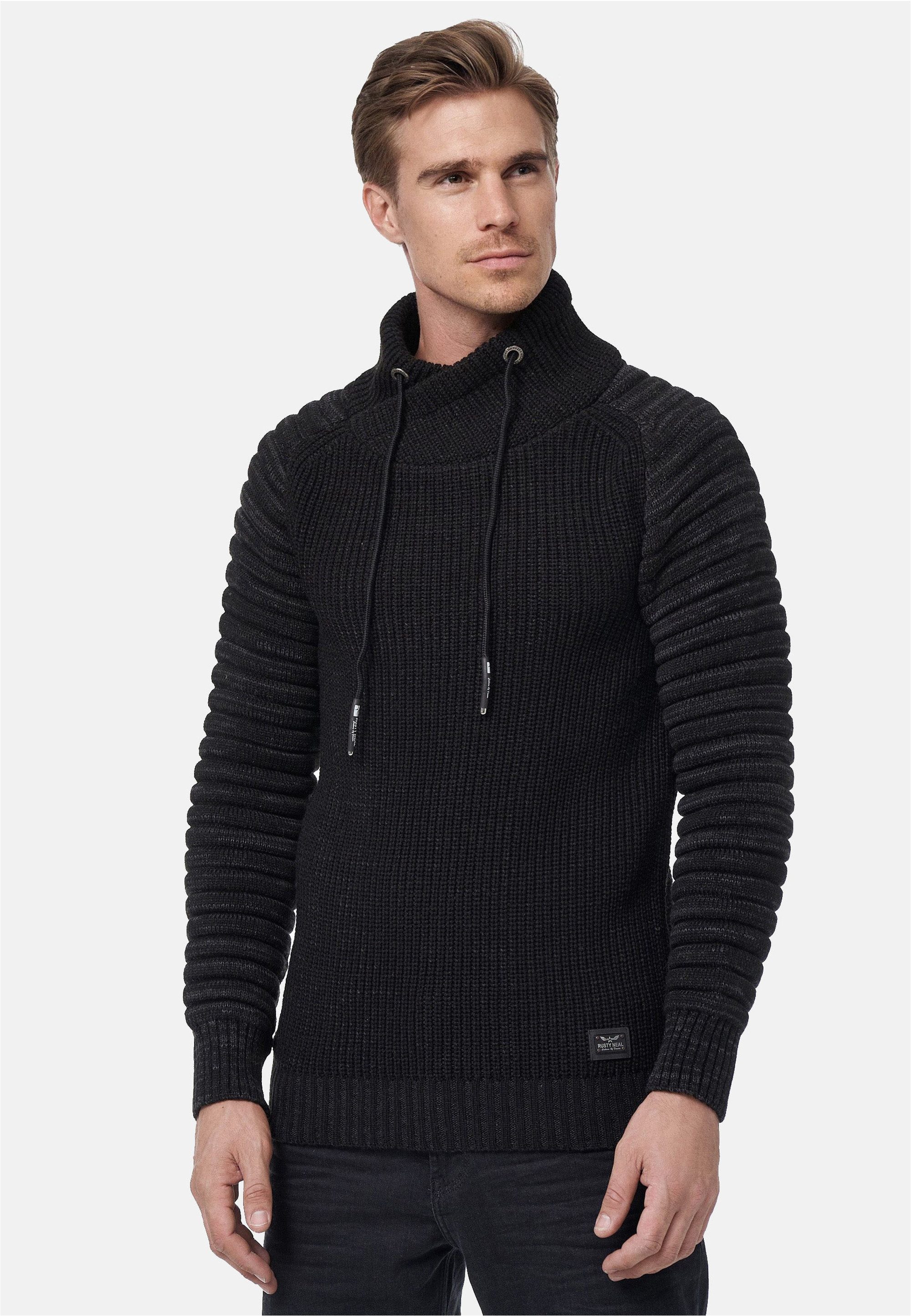 Rusty Neal Strickpullover mit kuscheligem Schalkragen