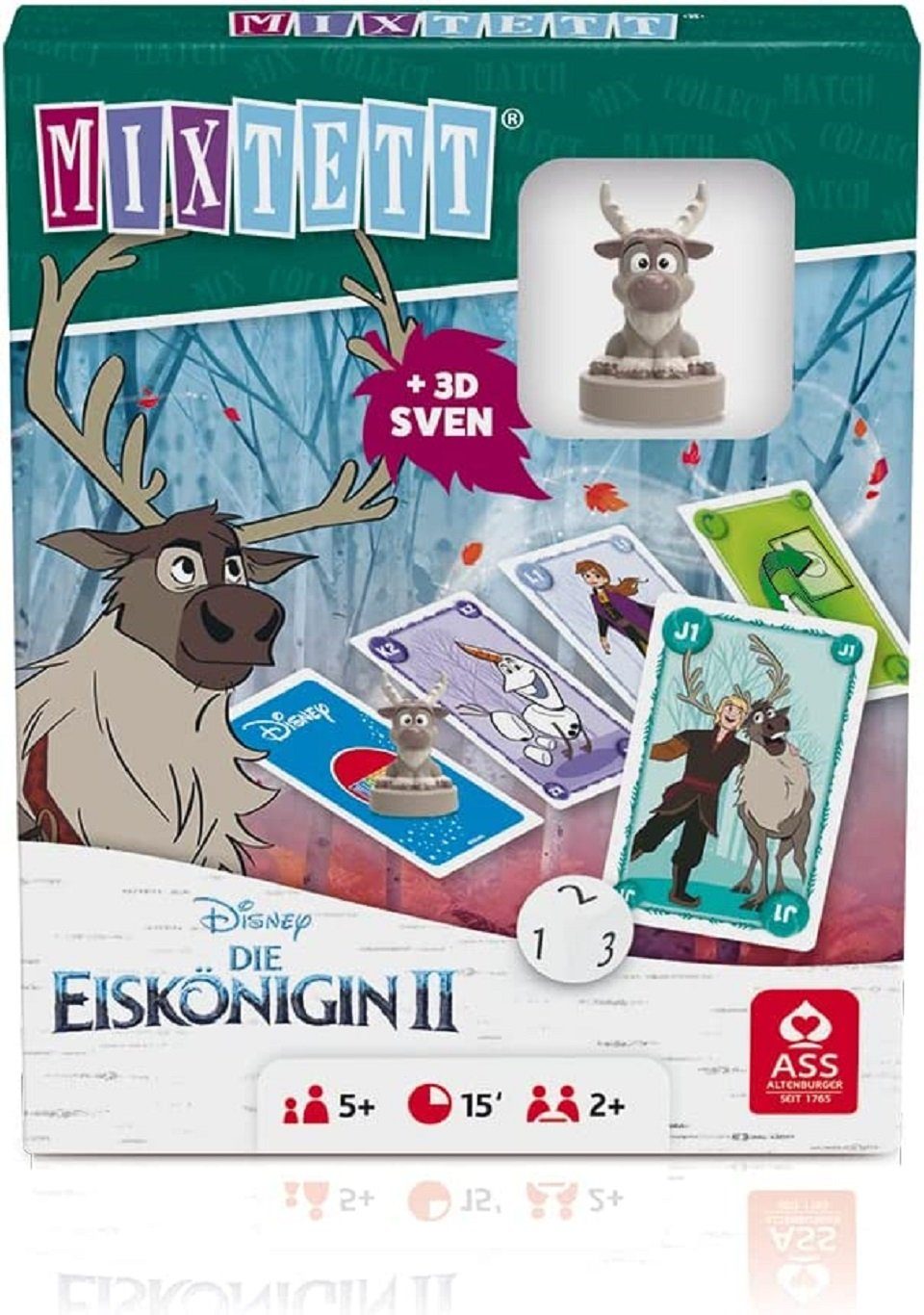 ASS Spiel, Disney - Die Eiskönigin 2 - Mixtett SVEN - Kartenspiel mit Spielfigur