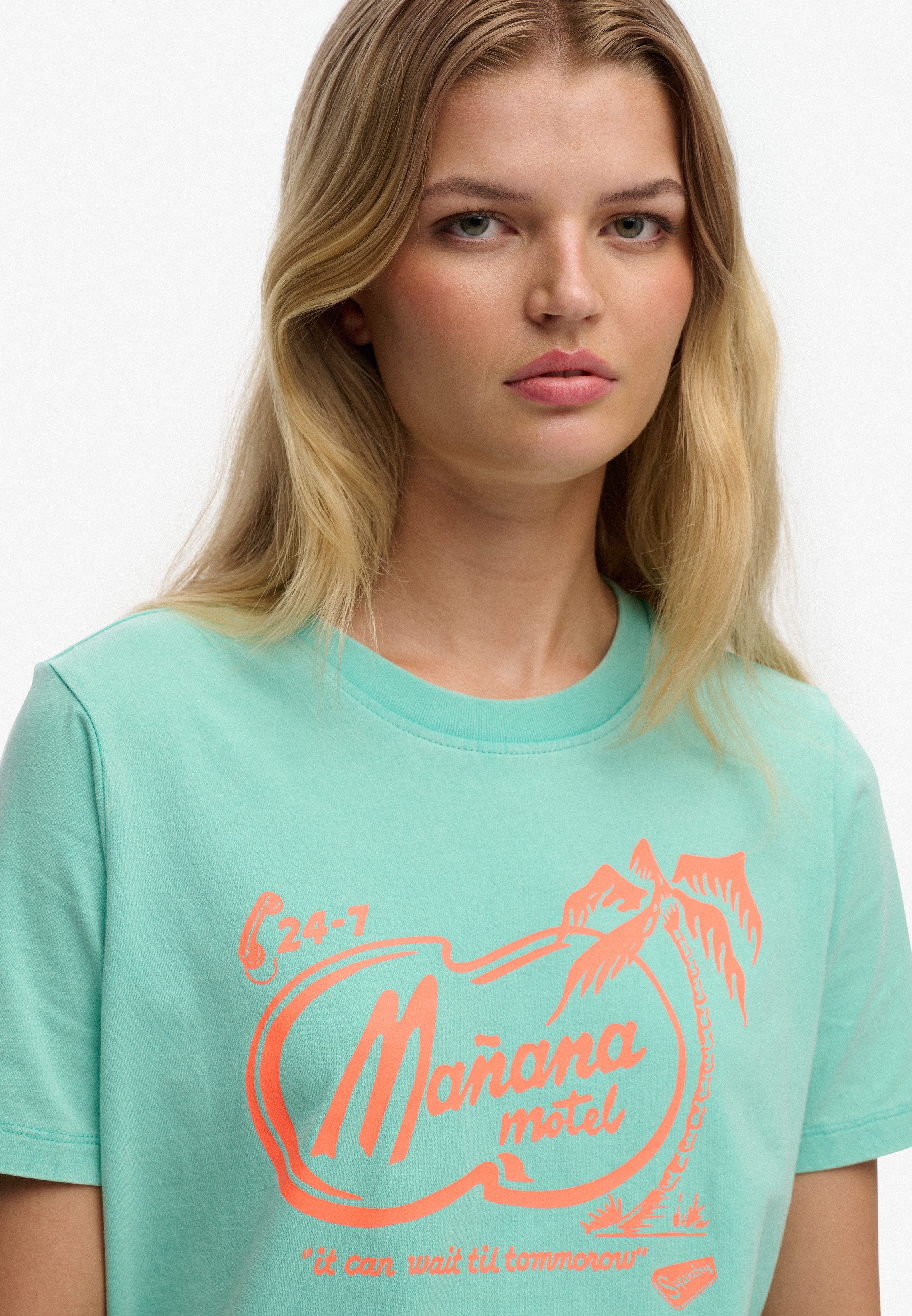 Superdry Print-Shirt ROADSIDE TRADE RELAXED TEE aus Baumwolle in Single Jersey, Relaxed Fit, Kurzarm – Bild 4 von 5