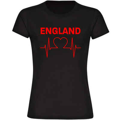 multifanshop T-Shirt Damen England - Herzschlag - Frauen