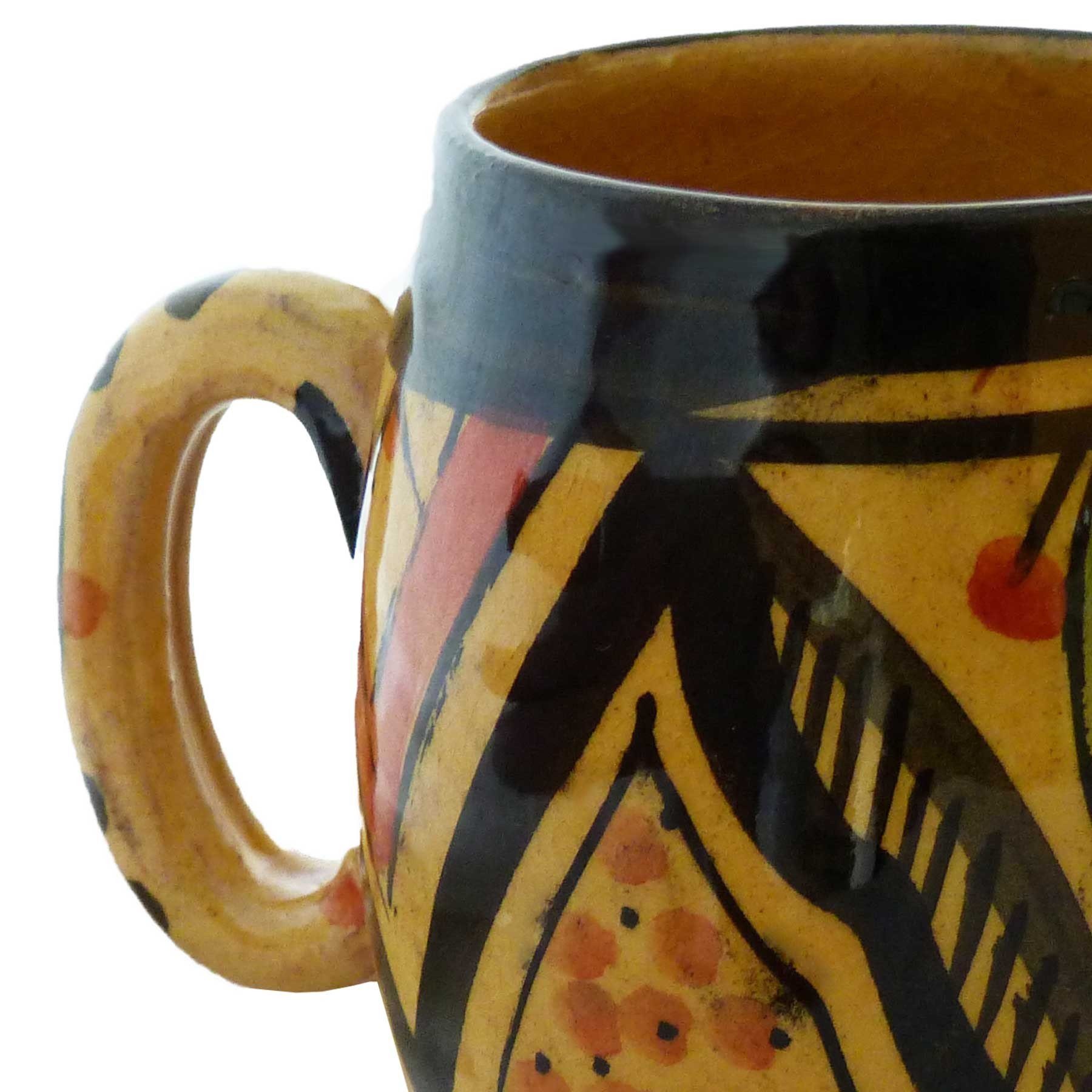 SIMANDRA Tasse Bemalung Gelb Tasse Keramik Keramik handbemalt, Klein marokkanische