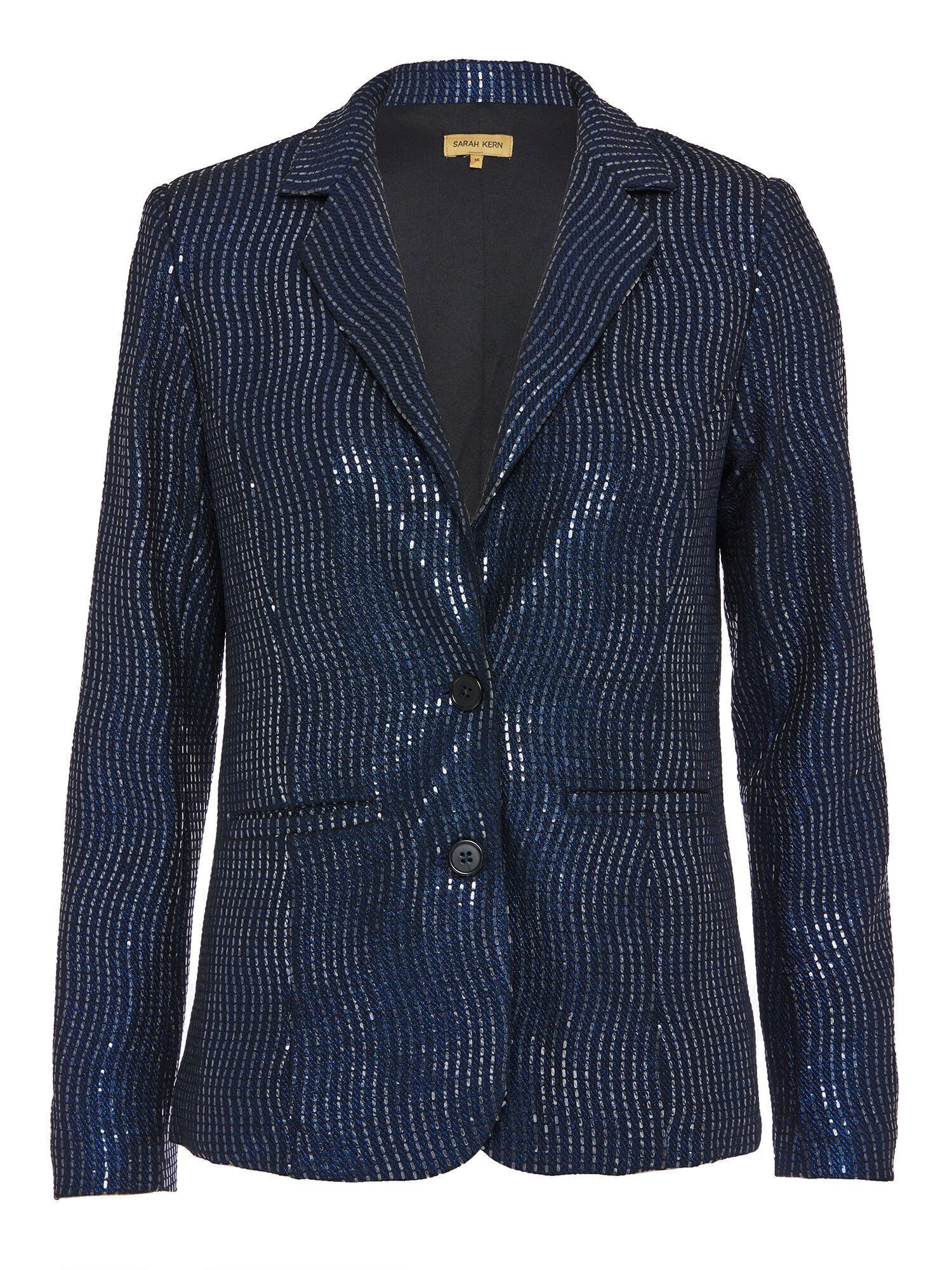 Sarah Kern Jackenblazer Freizeitblazer figurbetont mit glitzernden Pailletten