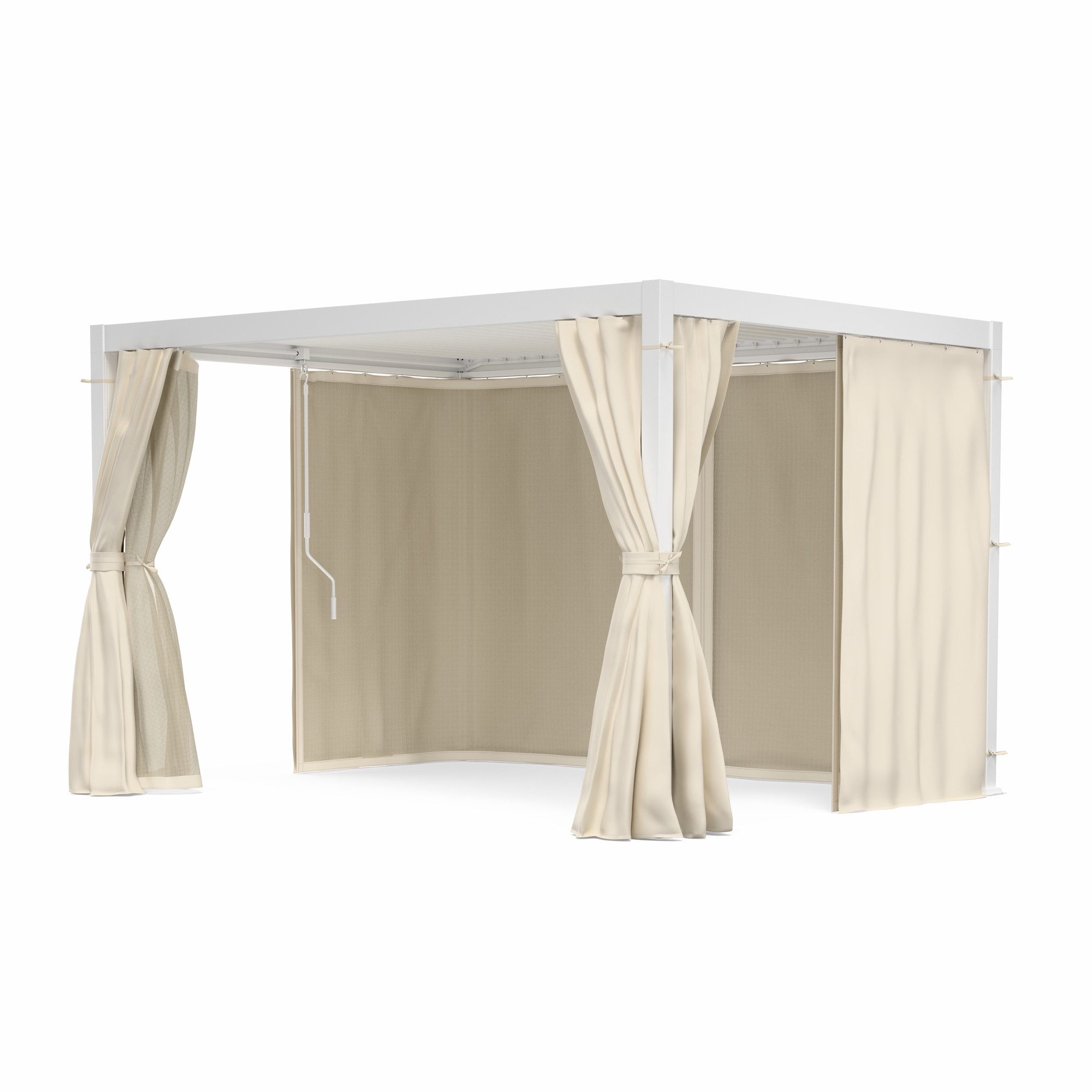 blumfeldt Pavillon LuminaHaven, (Set), Gartenpavillon Outdoor Garten Moskitonetzen Vorhängen 250x300x400 cm