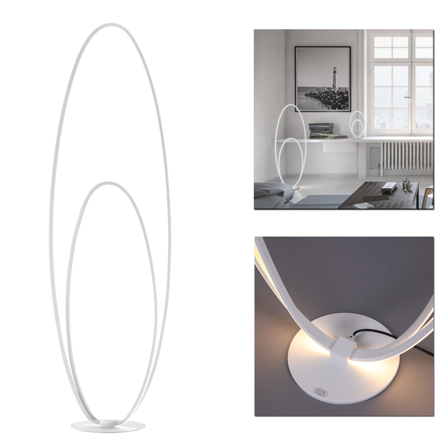 Home4Living Stehlampe Standleuchte Stehleuchte LED 25W modern Tretschalter, günstig online kaufen