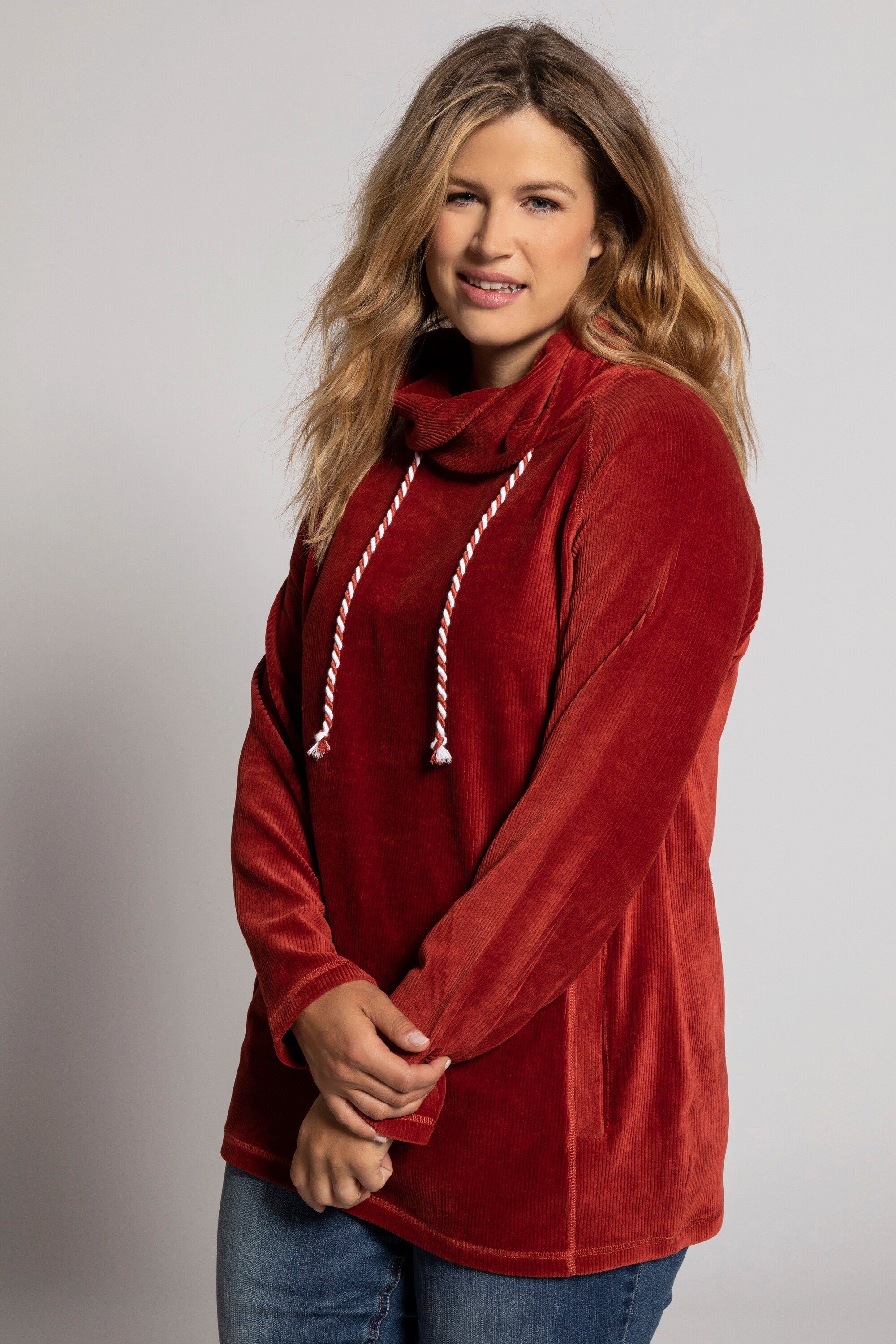 Sweat-shirt Femme Ulla Popken - Bords Ouverts Décontractés - Grandes Tailles