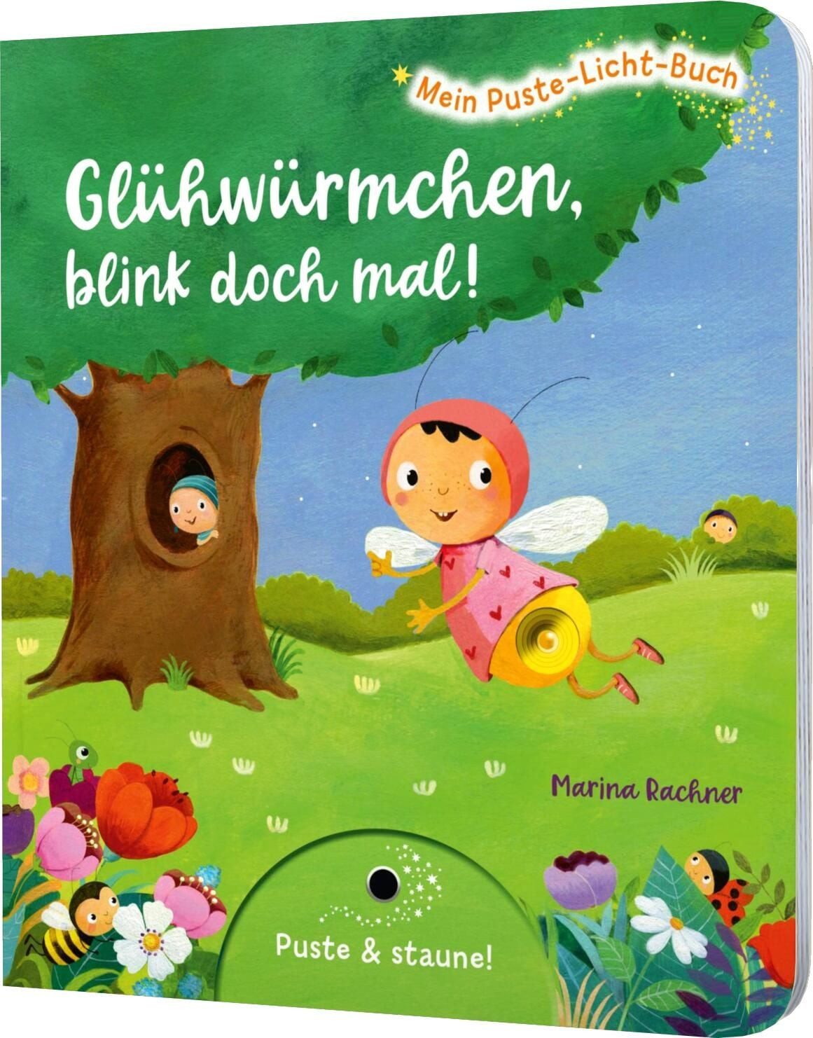 Mein Puste-Licht-Buch: Glühwürmchen, blink doch mal! / Sylvia Tress, Zähl-Buch mit Puste-Licht und LED-Lämpchen, Mitmachbuch für Kinder ab 18 Monaten