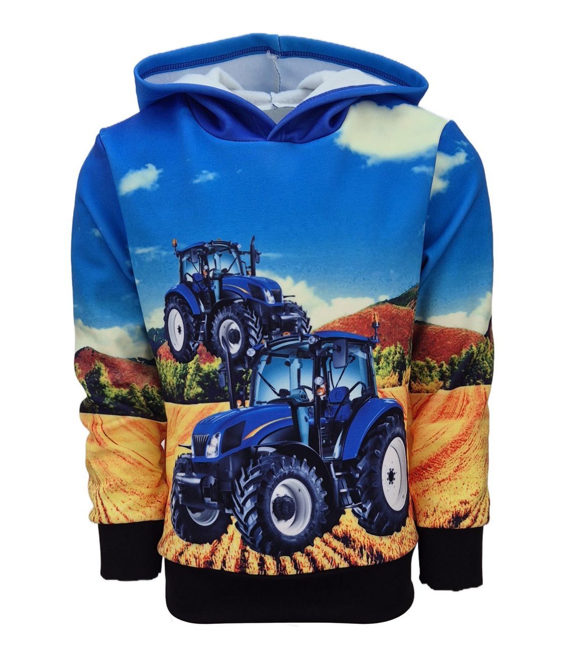 Fashion Boy Kapuzensweatshirt Sweatshirt Langarm-Shirt mit Trecker Druck JST1