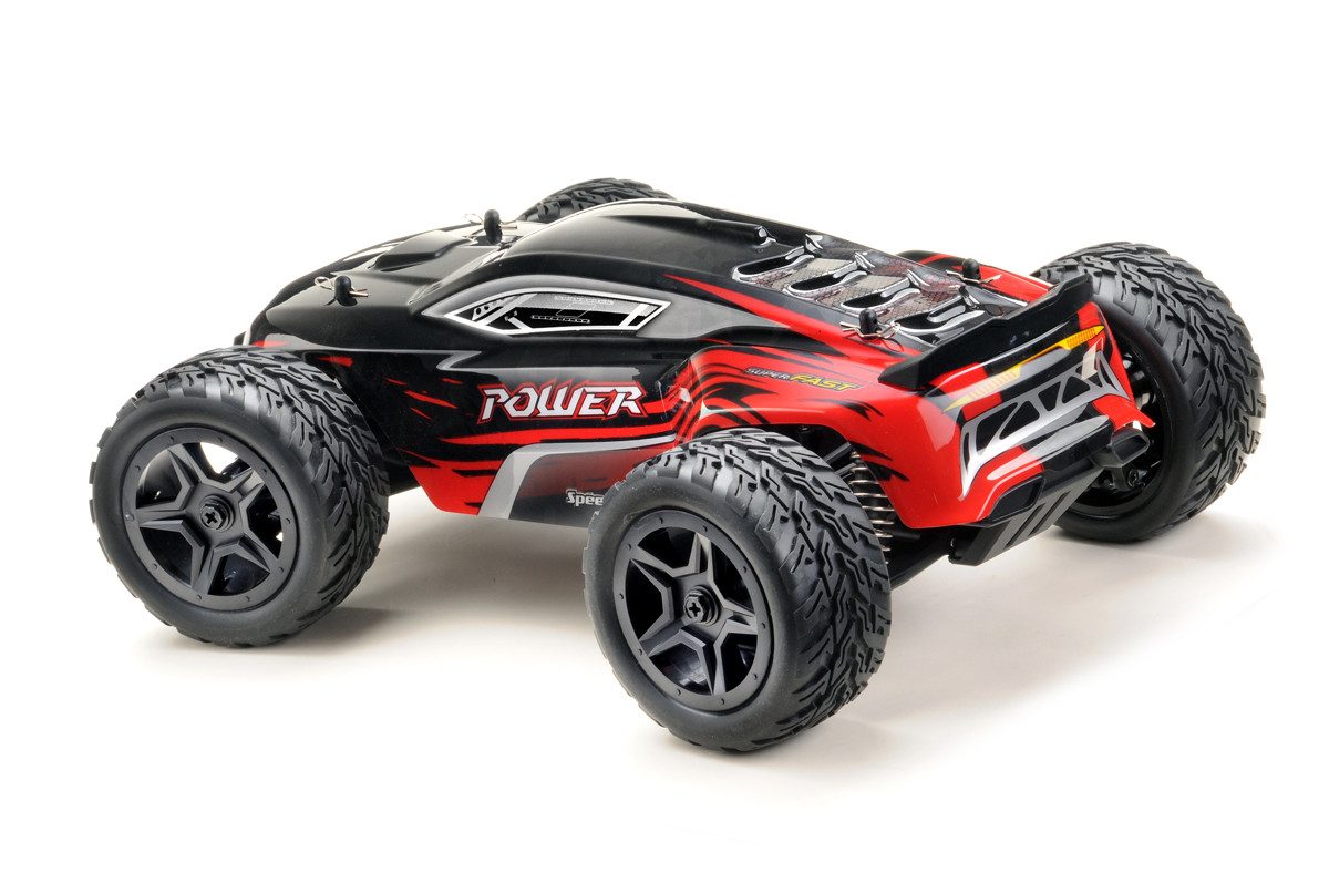 Absima RC-Auto Green Power High Speed Race Truck - Truggy POWER (inkl. Fahrakku und Ladegerät, fertig aufgebaut), mit 2,4 GHz Fernsteuerung