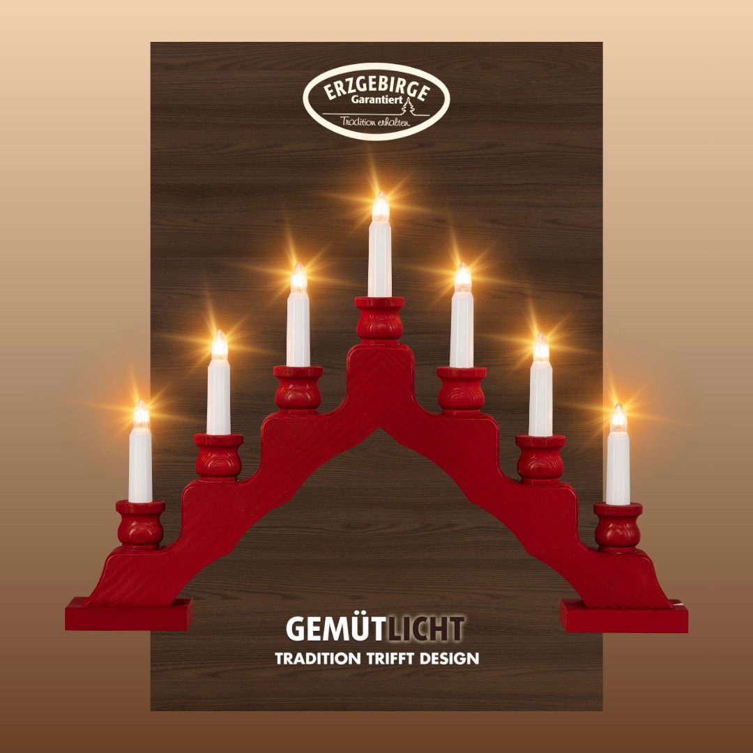 Weigla Lichterbogen Schwede, Weihnachtsdeko, Made in Germany (1-tlg), 7-fla günstig online kaufen