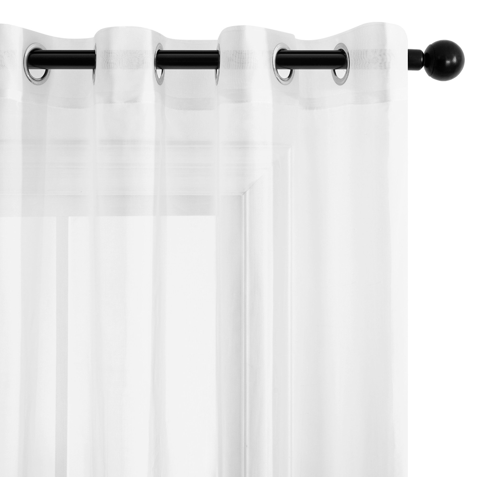Vorhang Transparent mit Ösen Stores Gardinen Wohnzimmer 1 Stück