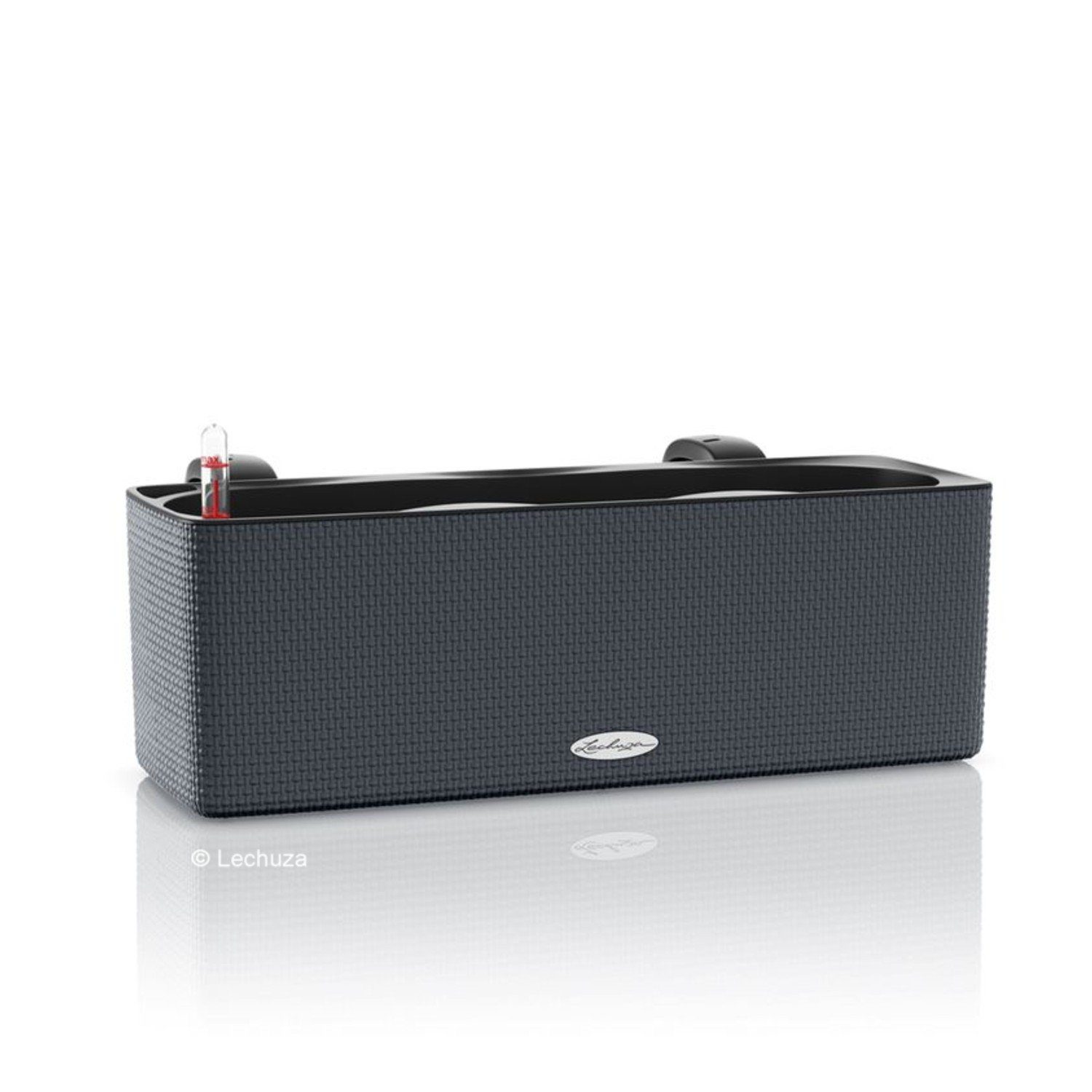 Lechuza® Kräutertopf Cube Color Triple mit Stick-System schiefergrau (Komplettset)