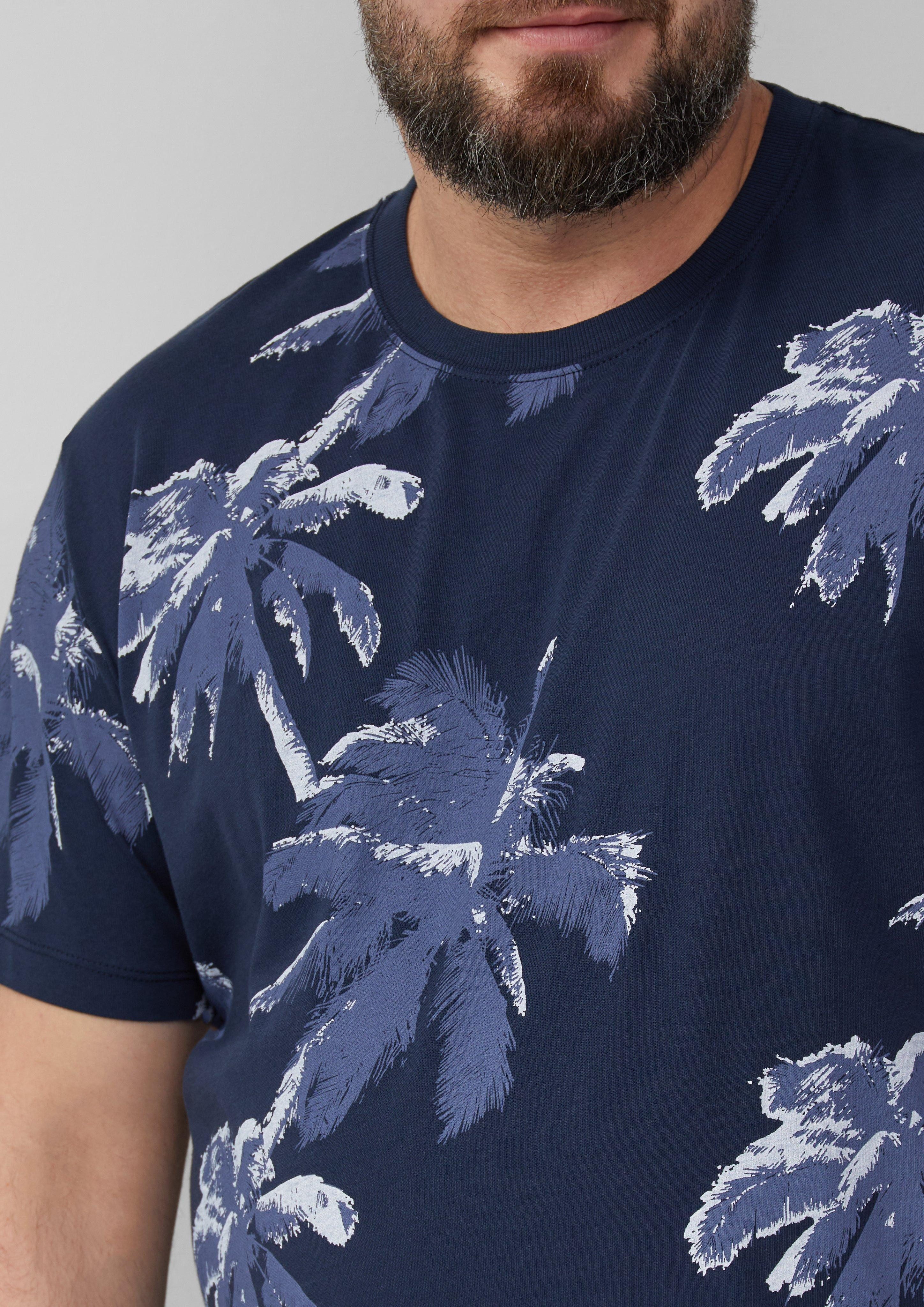 s.Oliver Kurzarmshirt T-Shirt aus Baumwolle mit günstig online kaufen