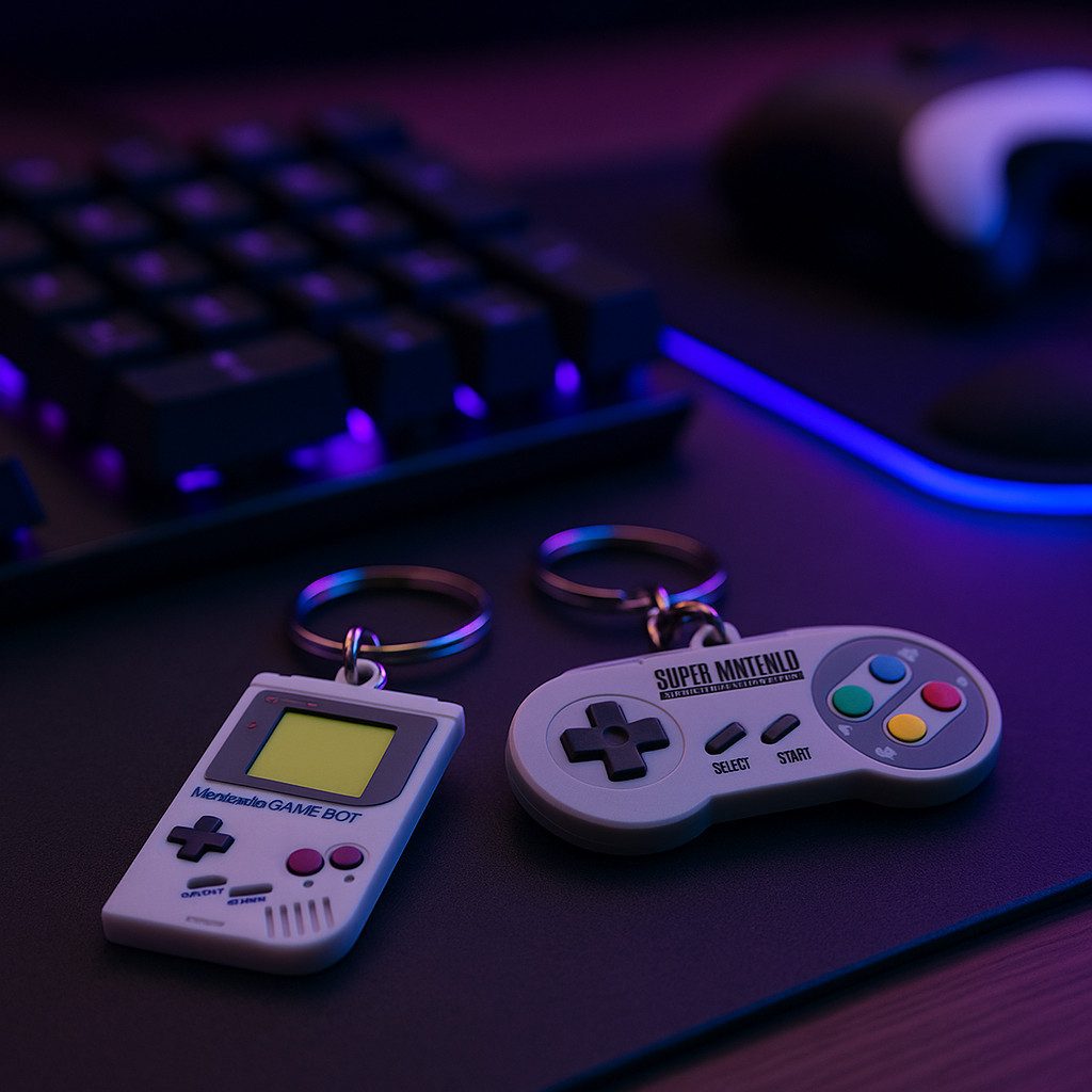 what the shop Schlüsselanhänger Nintendo Schlüsselanhänger Gameboy oder Super NIntendo-Controller 7cm, Retro-Style für echte Nintendo-Fans