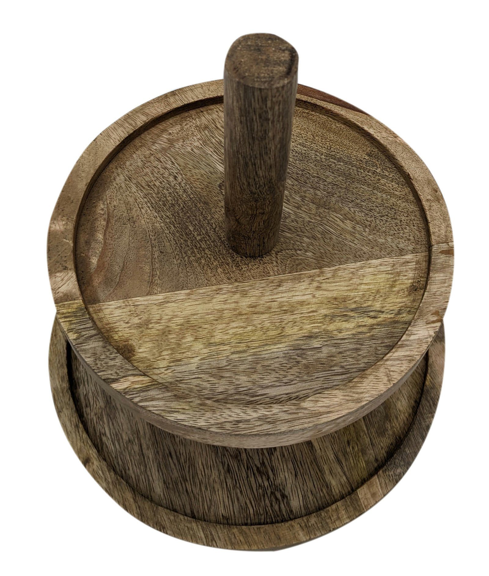 Spetebo Etagere Mangoholz Etagere mit 2 Ablagen - 25 cm, Mangoholz, (Packung, 1-tlg., 1 x Servierständer), Servierständer aus Holz