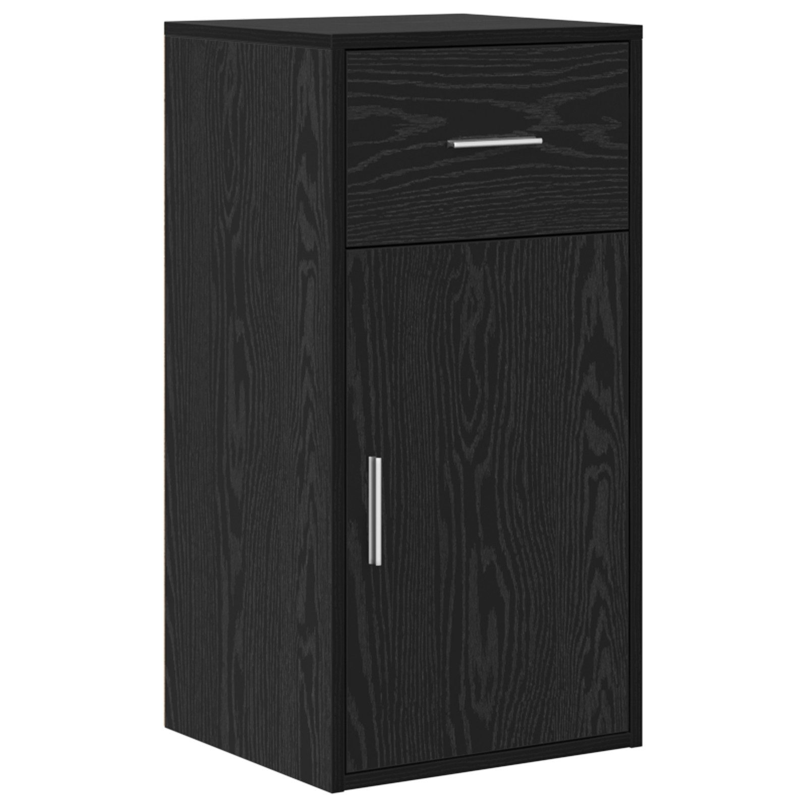 vidaXL Sideboard Schwarzer Eichenlagerschrank Schwarze Eiche günstig online kaufen