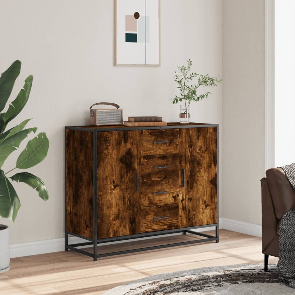 vidaXL Sideboard Sideboard Räuchereiche 92x35x76 cm Holzwerkstoff (1 St) günstig online kaufen