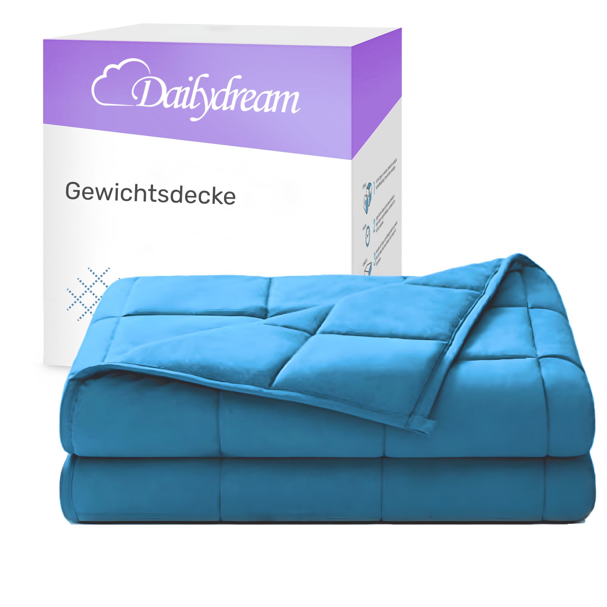 Dailydream Gewichtsdecke Therapie-Bettdecke aus Baumwolle, Füllung: 6kg, durch gleichmäßige Gewichtsverteilung geborgen und erholsam schlafen