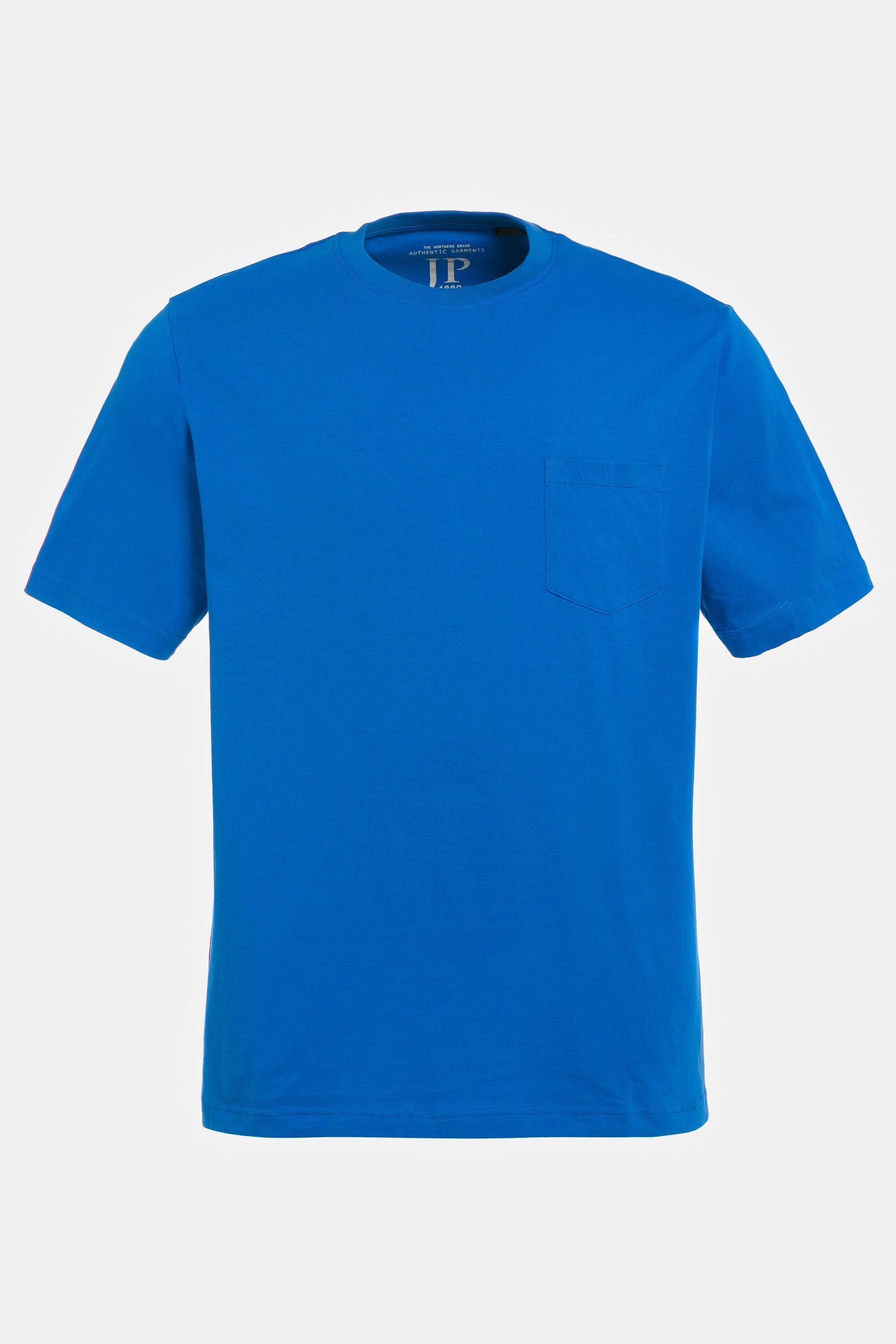 T-Shirt T-Shirt Halbarm clematisblau Brusttasche JP1880