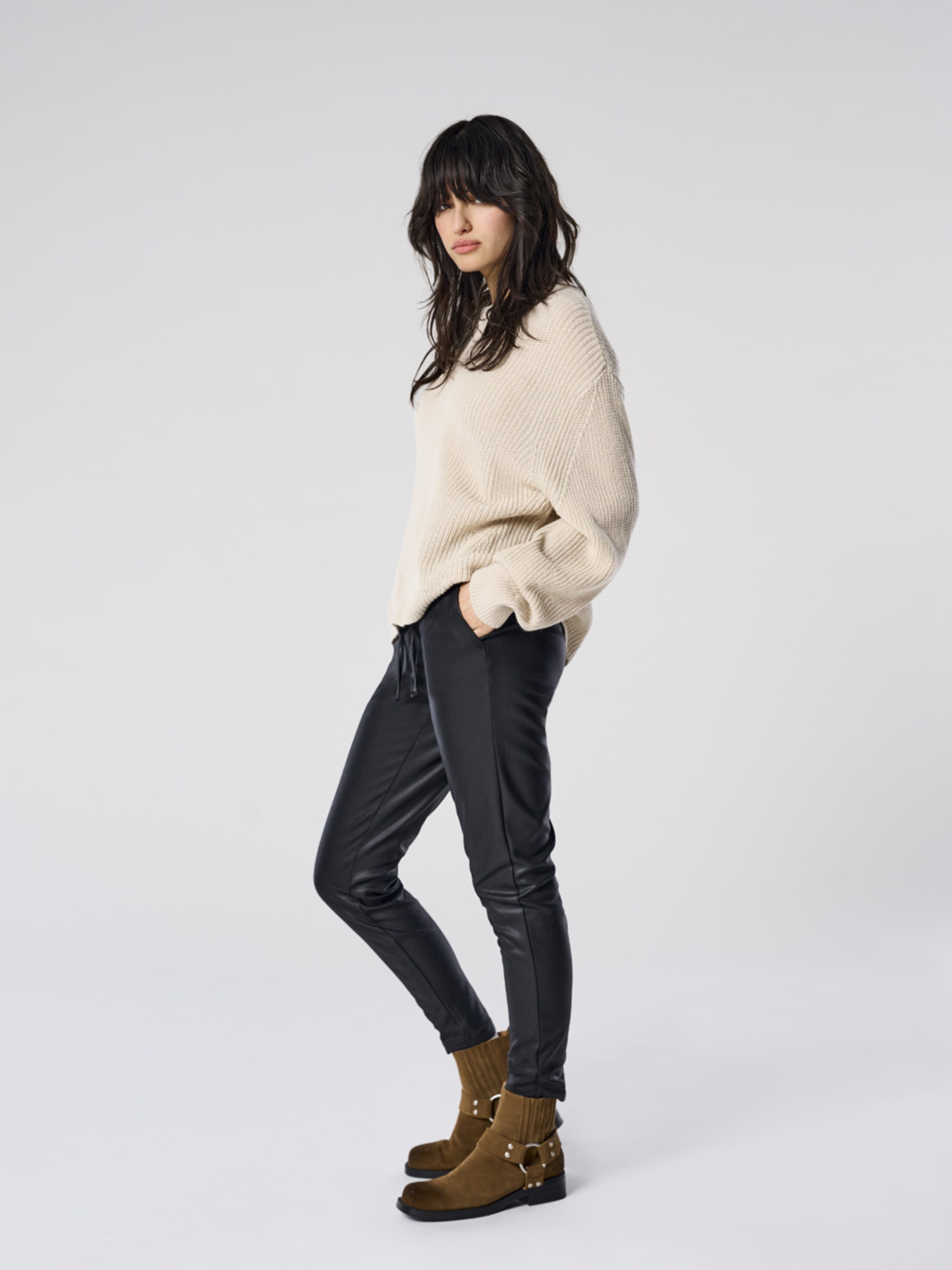 ONLY Lederimitathose ONLPOPTRASH EASY COATED PANT PNT NOOS