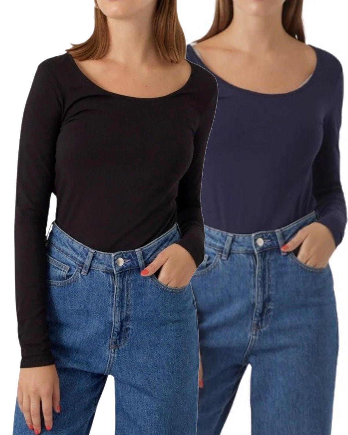 Vero Moda Langarmshirt stilvolle Longsleeves mit günstig online kaufen