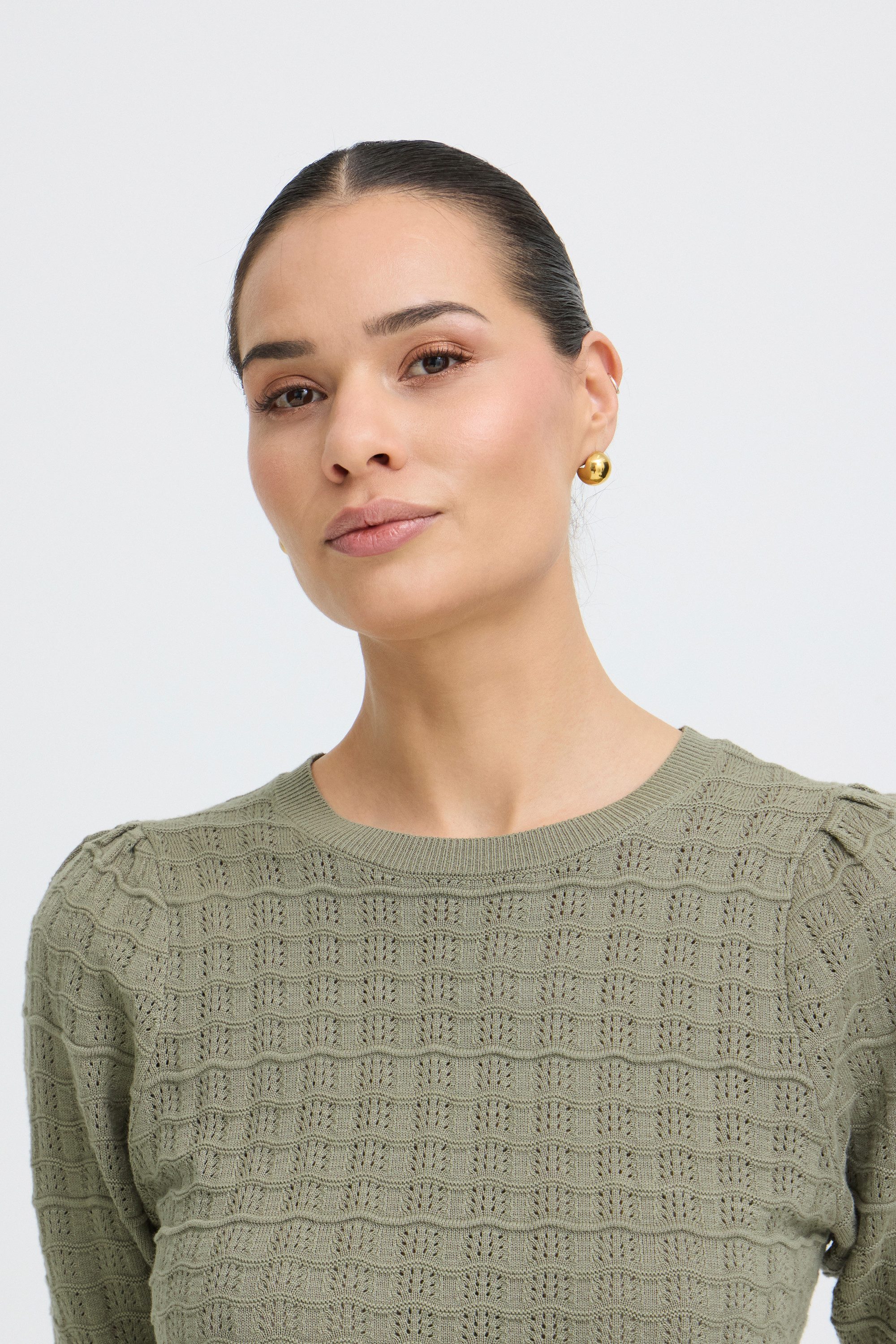 b.young Strickpullover Kurzarm-Bluse BYMULINA