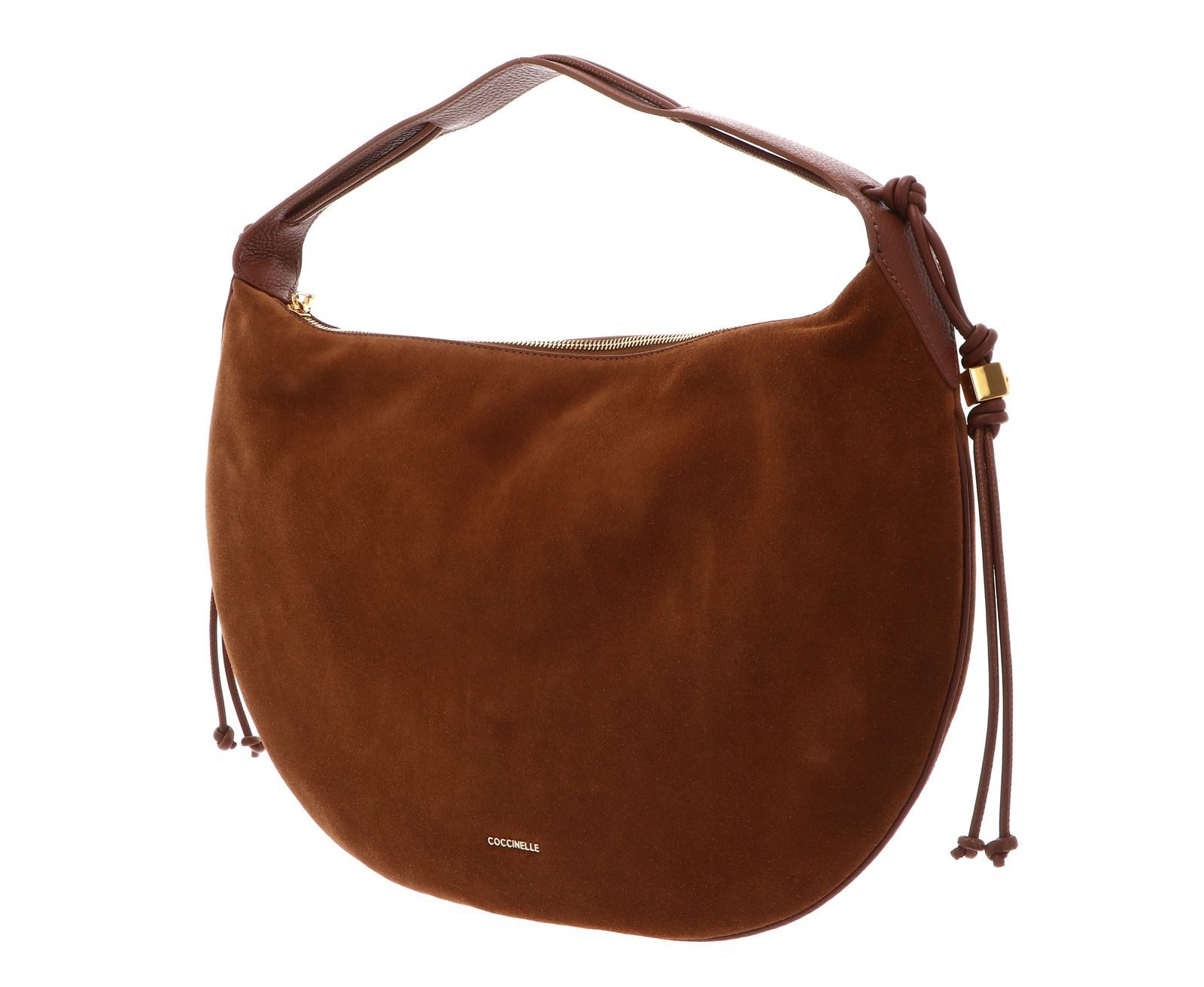 COCCINELLE Schultertasche Handbag Suede Le. / Grained Le., aus echtem Rindsleder