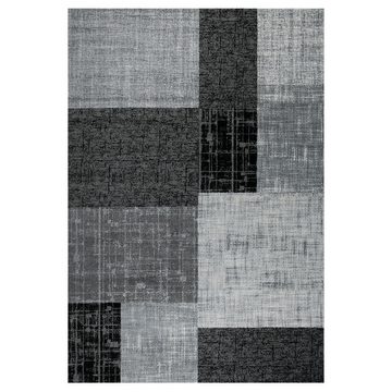 Teppich Rio7778 Grau Kurzflor Design Teppich, Vimoda, Rechteckig