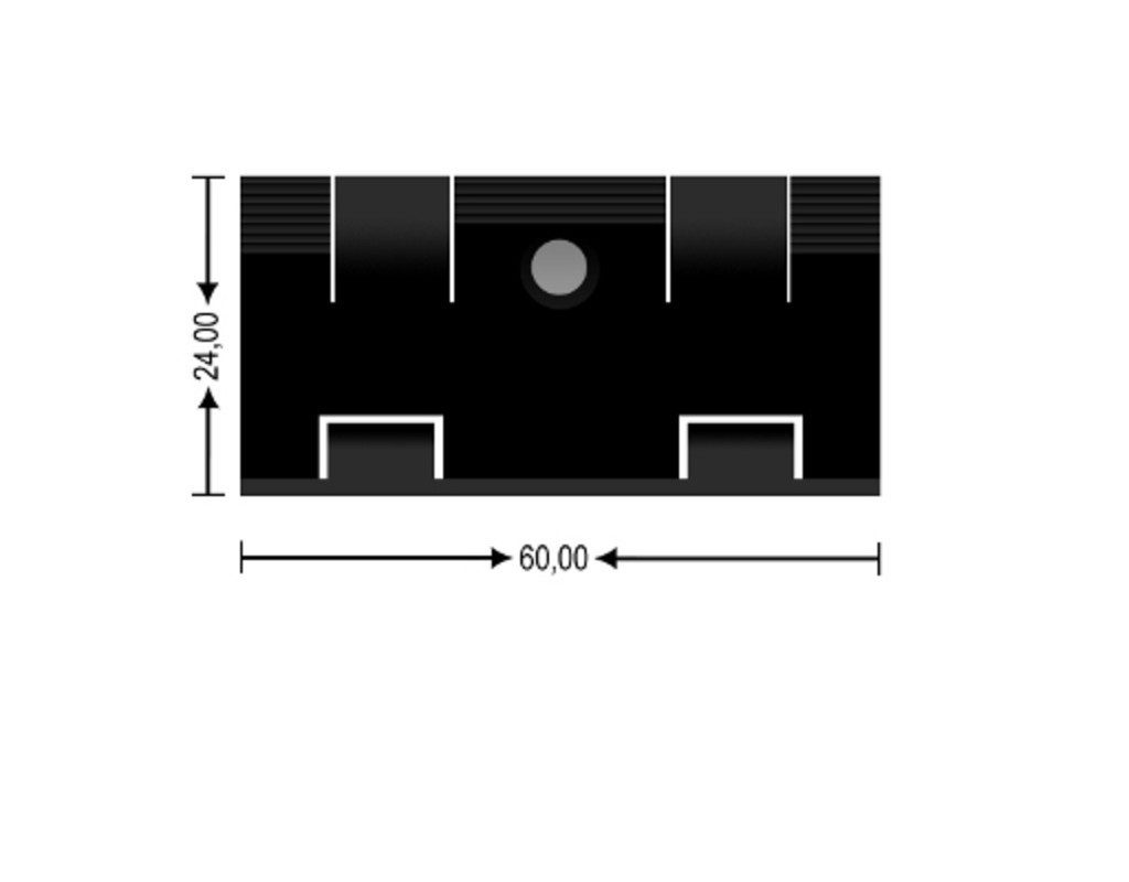 PROFI Sockelleisten-Endkappe Sockelleisten-Clip für Profile 16 x 58 mm, 19 x 57 mm und 19 x 80 mm, L: 14 cm, H: 3 cm