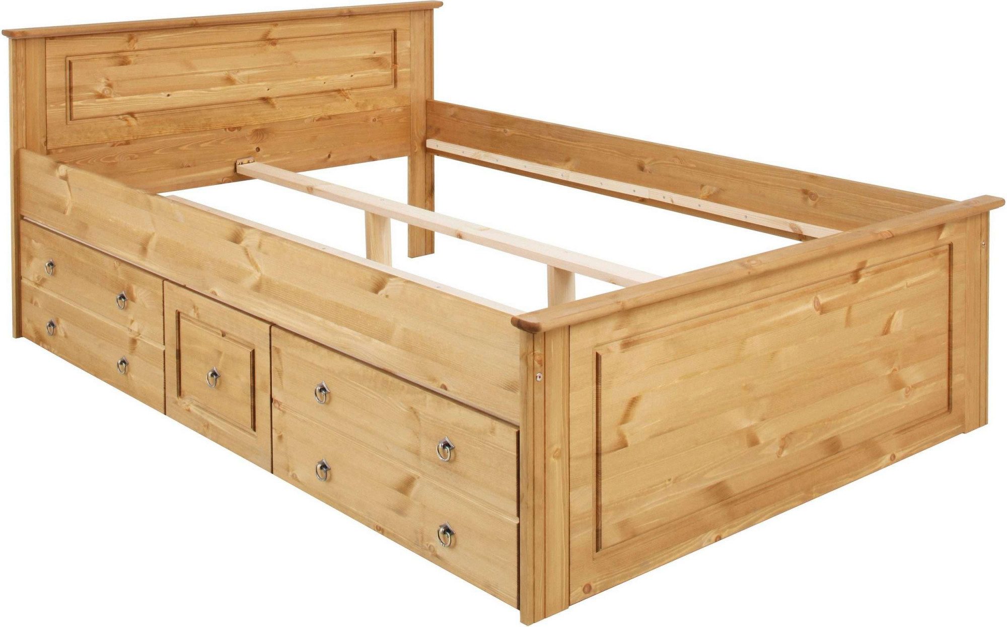 OTTO home Massivholzbett Hugo, FSC® zertifiziert, Landhausstil, zeitlos und edel (auch als Super Sparset inklusive Schubkästen), Stauraumbett, extra belastbar,  – Bild 3 von 5