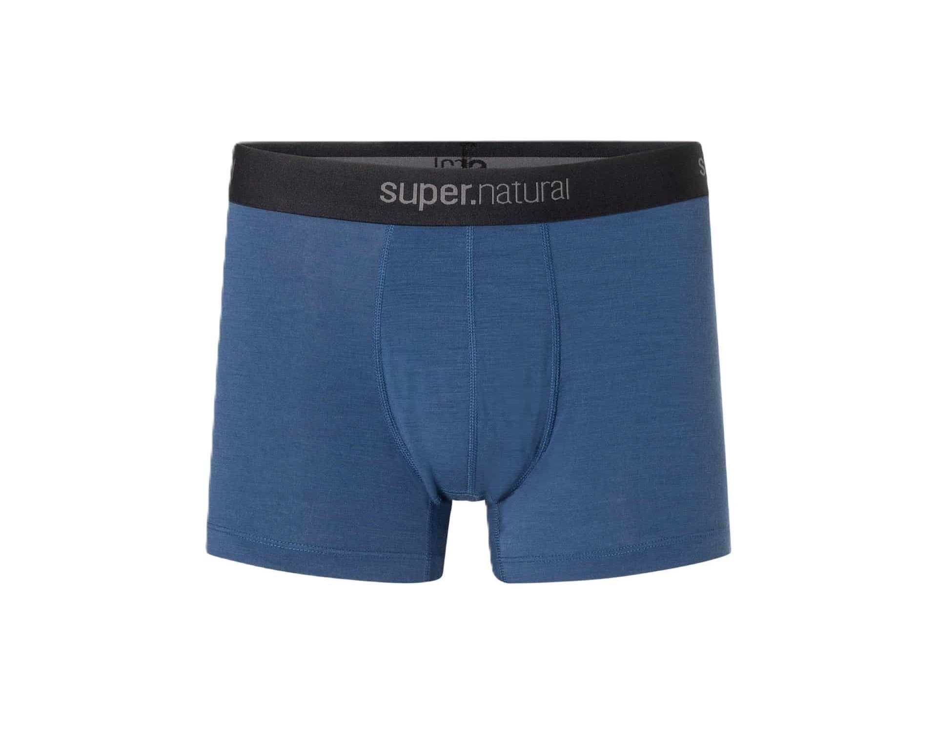 SUPER.NATURAL Boxershorts Tundra 175 - Merinowolle - Unterwäsche oceanblau Herren - 1 Stück