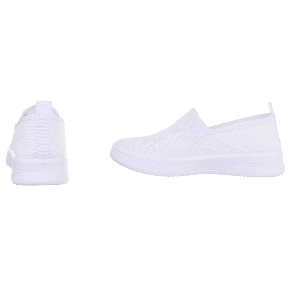Ital-Design Damen Low-Top Freizeit Slipper (88843549) Flach Sneakers Low in Weiß