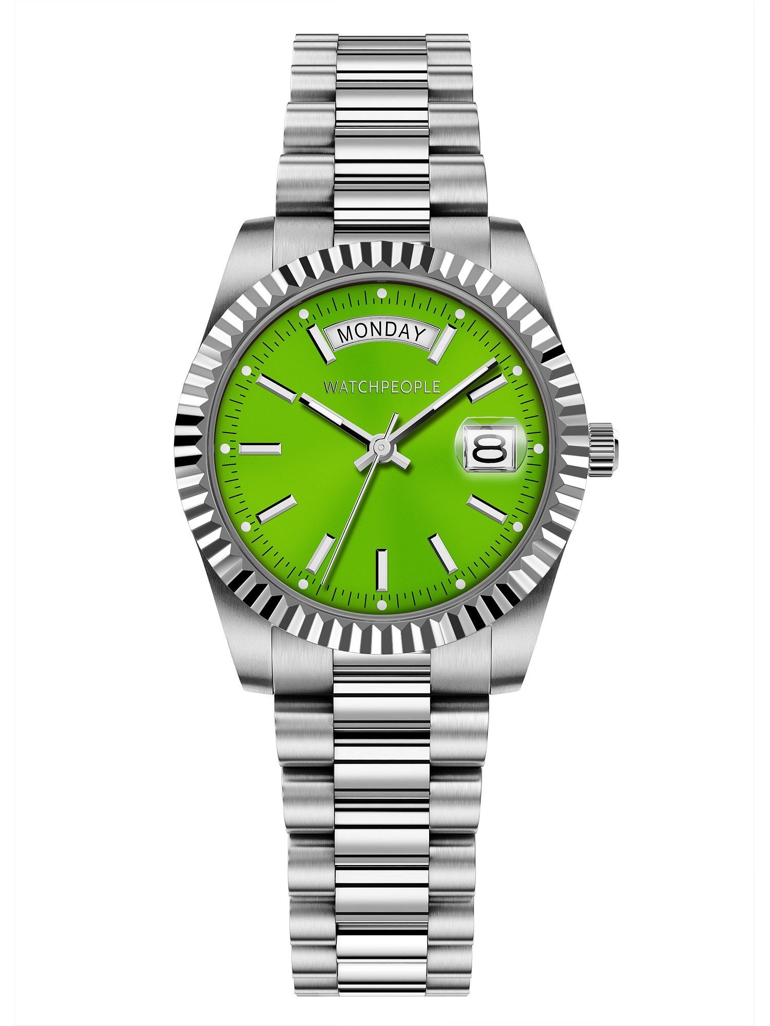 Watchpeople Quarzuhr Watchpeople Damen-Uhren Analog Quarz, Klassikuhr grün