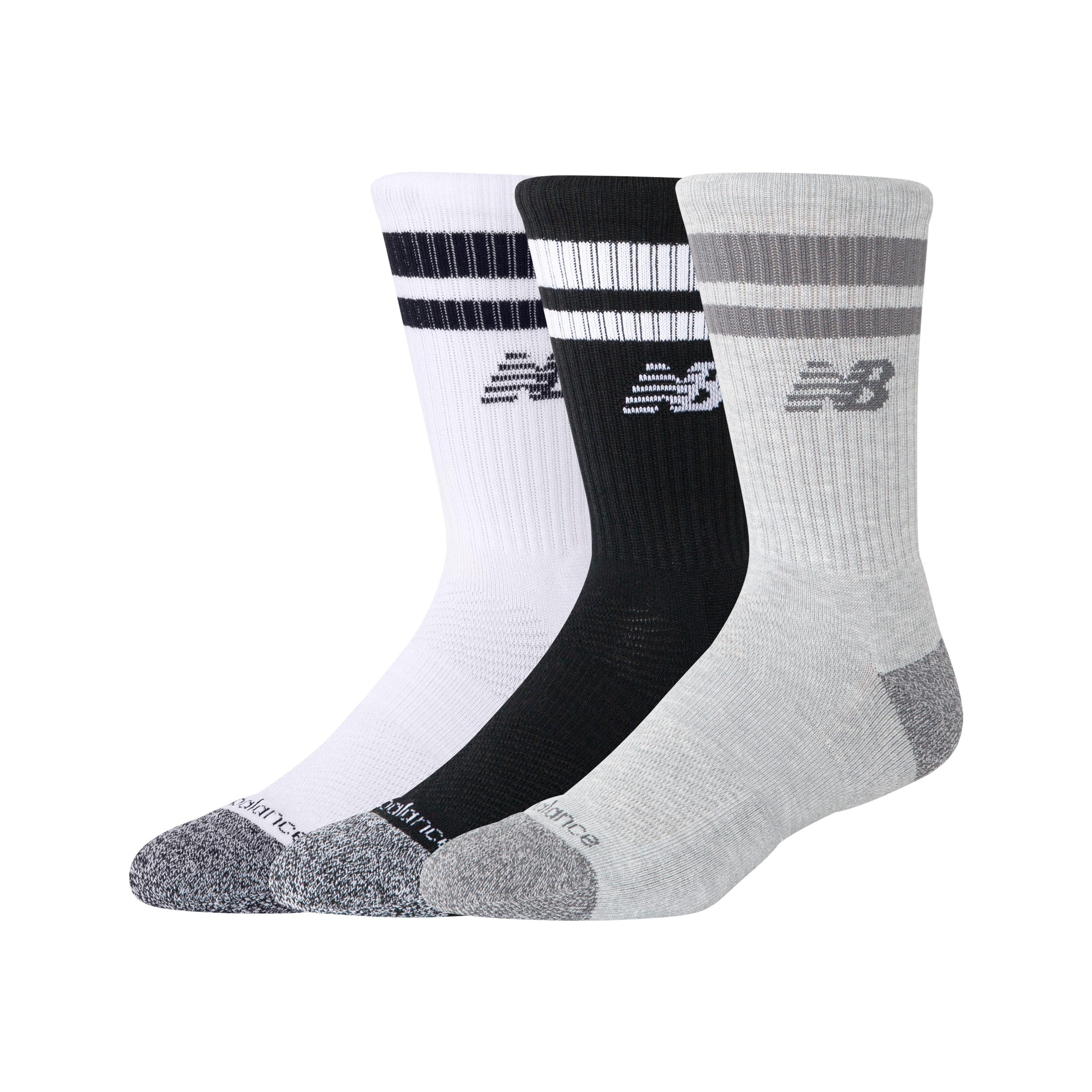New Balance Sportsocken (3-Paar) für Jugendliche, leichtes Material, geripptes Design