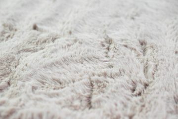 Hochflor-Teppich Teppich Kunstfellteppich Hochflor Faux Fur Hasenfell uni Farbe rosa, Teppich-Traum, rechteckig, Höhe: 30 mm
