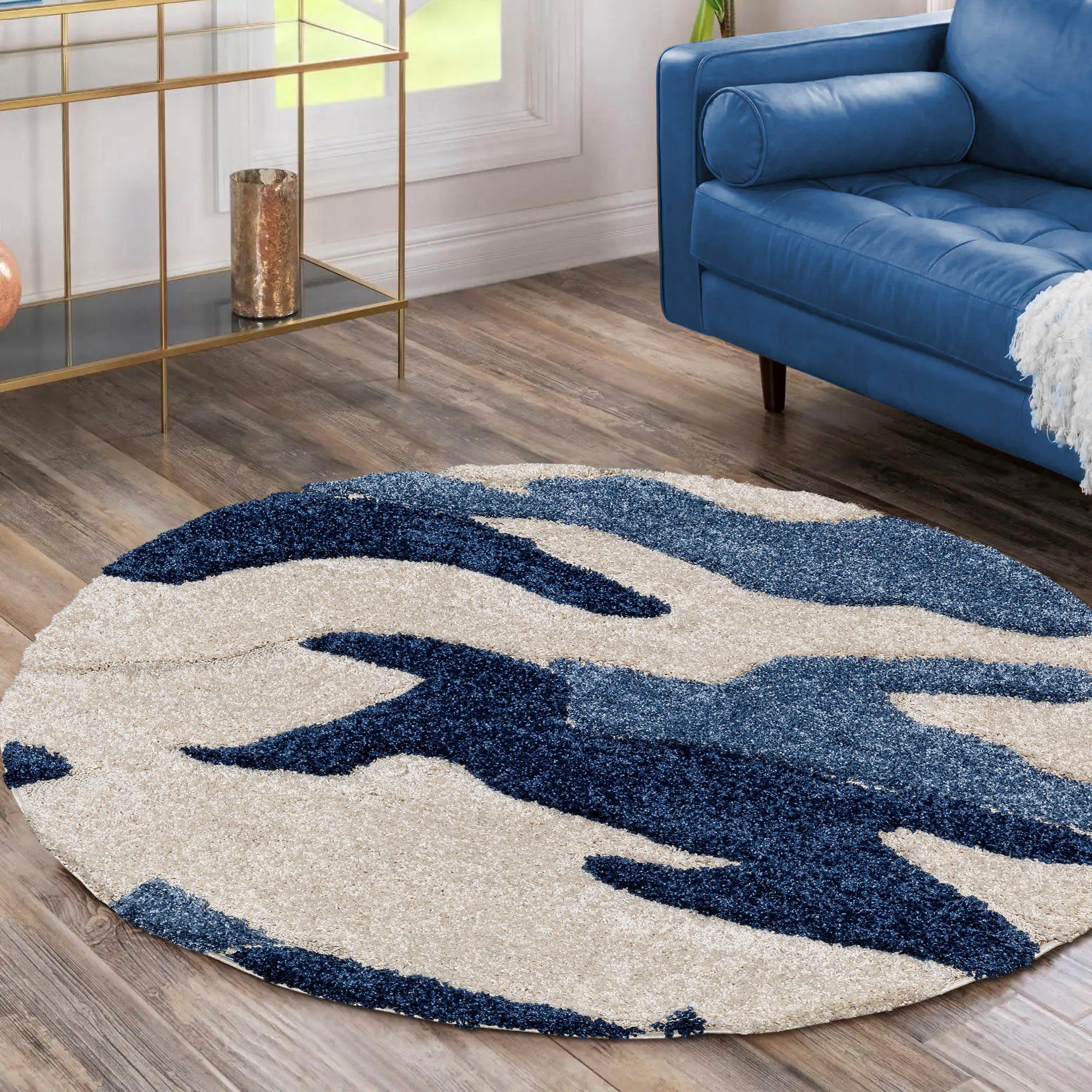 Sanat Hochflor-Teppich Luxus 3508, rund, Höhe: günstig online kaufen