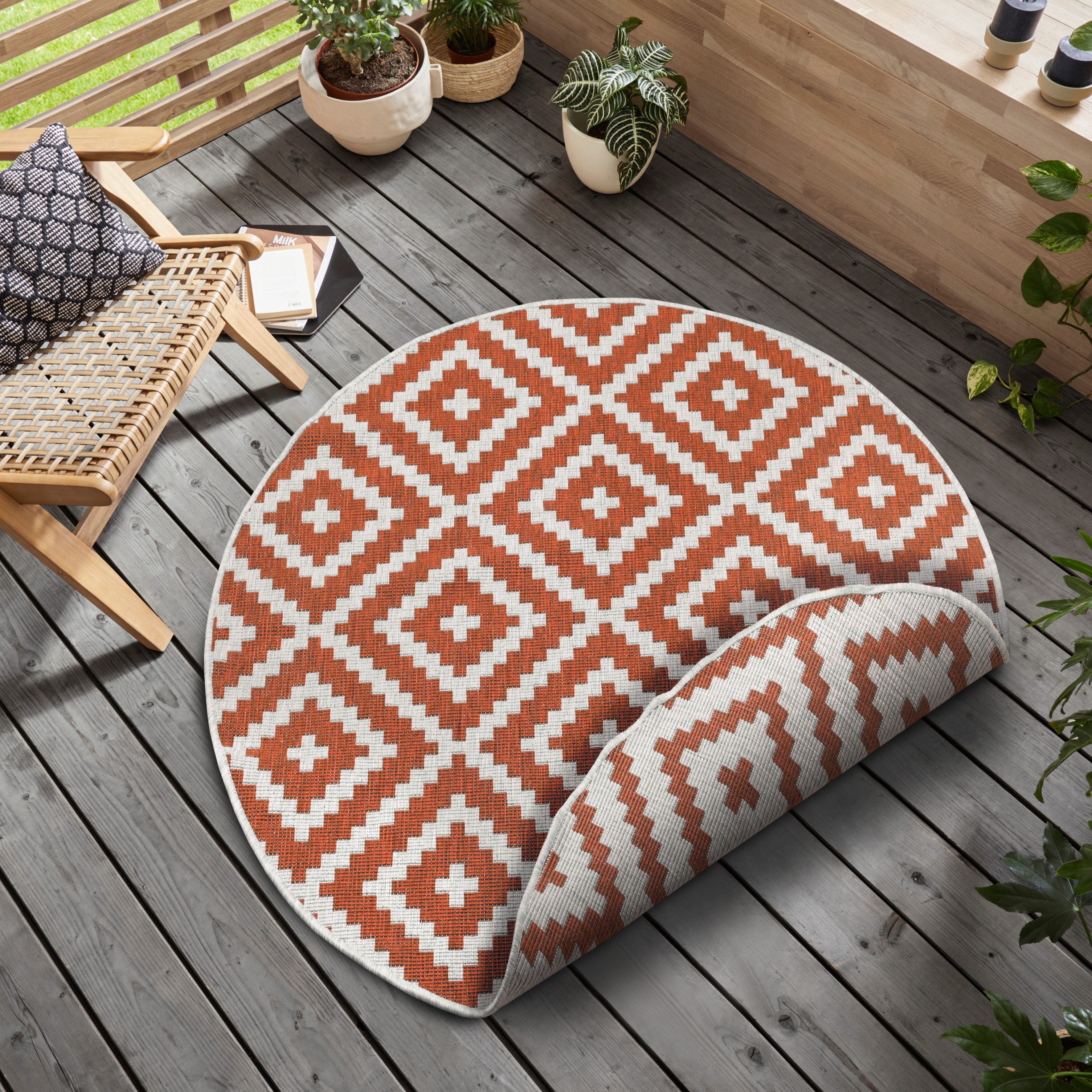 my home Teppich Ronda Wendeteppich, rund, günstig online kaufen
