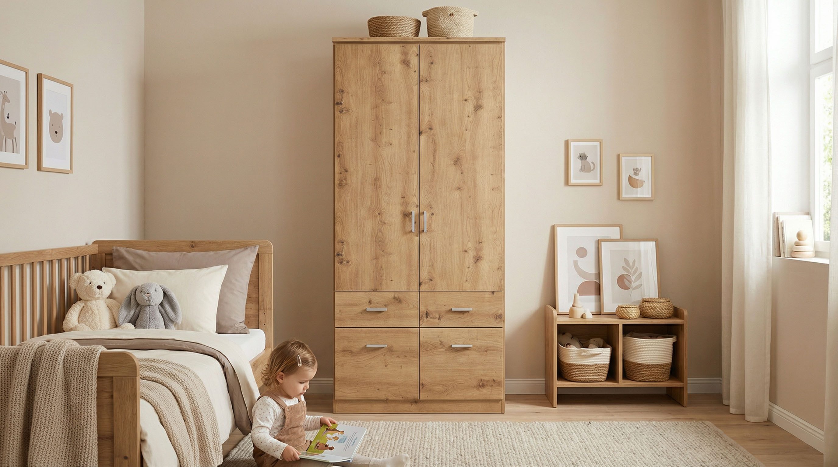 rauch Kleiderschrank Kleiderschrank Schrank Garderobe deckenhoher Schrank BREMEN (optional mit Spiegel, Breiten: 91/136/181 cm, Höhe: 199 cm) in vielen Farbvariationen, inkl. Kranzblende MADE IN GERMANY