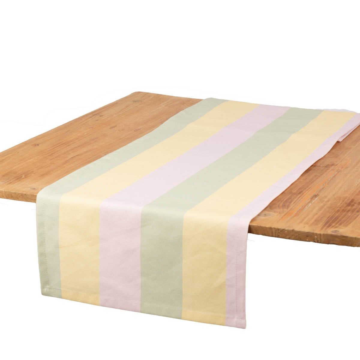SCHÖNER LEBEN. Tischläufer Baumwolle 40x160cm flieder vanille pistazie, made in Germany,handmade,pflegeleicht,Digitaldruck
