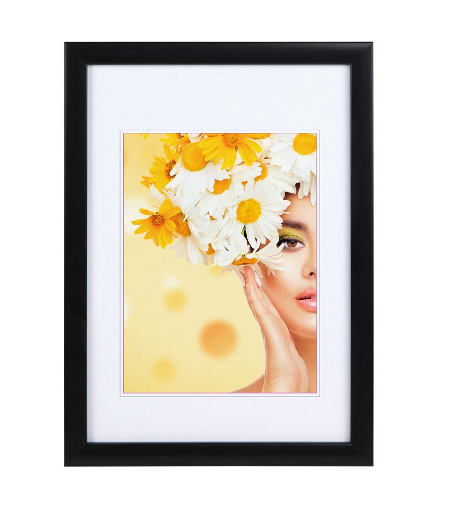 IDEAL TREND Bilderrahmen Kunststoffrahmen mit Klarglas Bilderrahmen PS-1 Frame Foto Collage Por