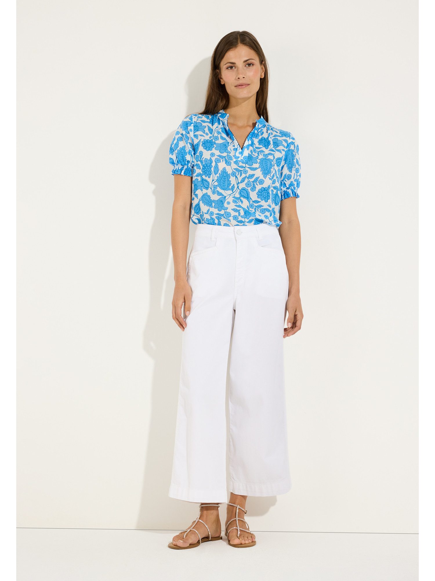 MORE&MORE Klassische Bluse sommerliche Printbluse