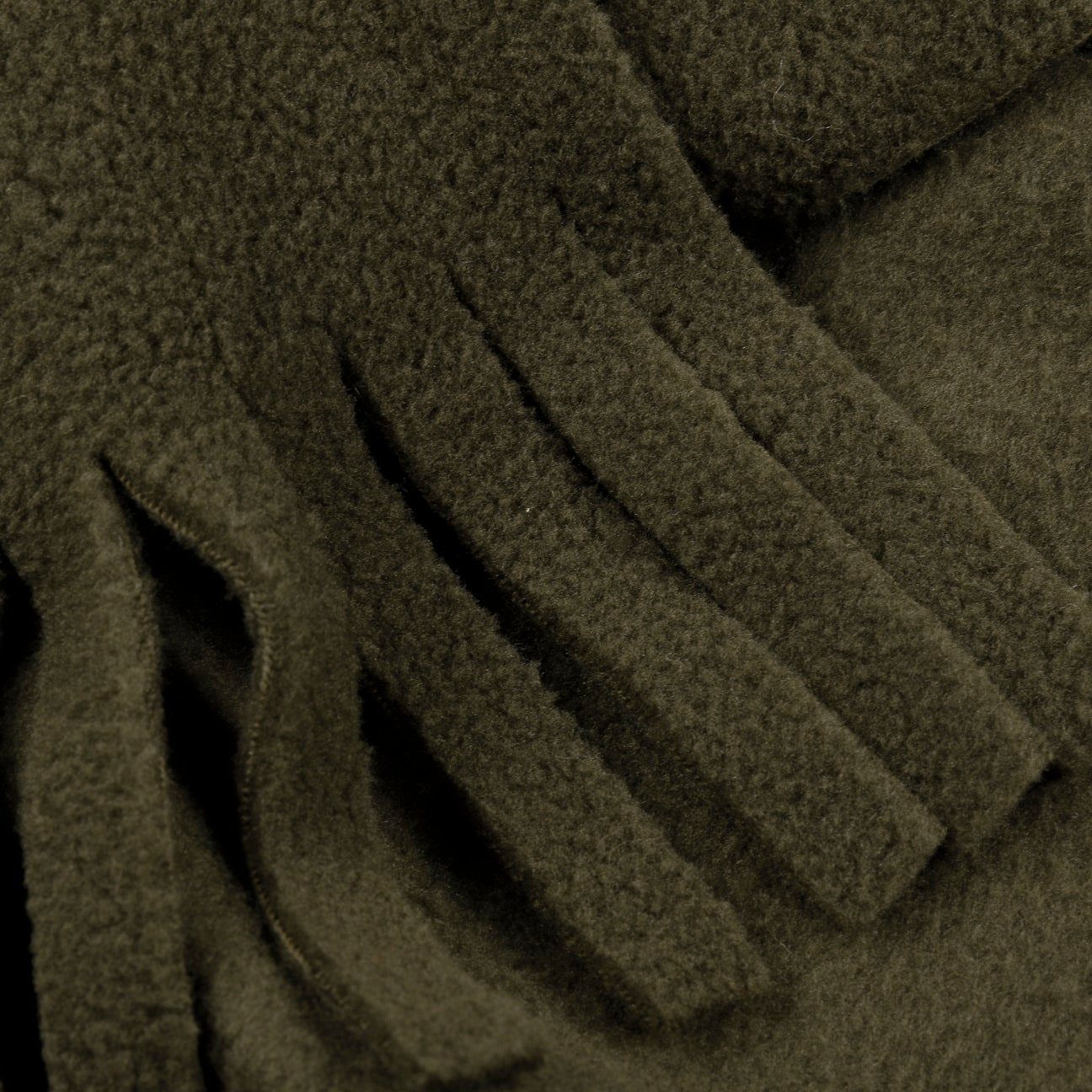 Fiebig dunkeloliv Schal mit Strickschal, Fransen (1-St),
