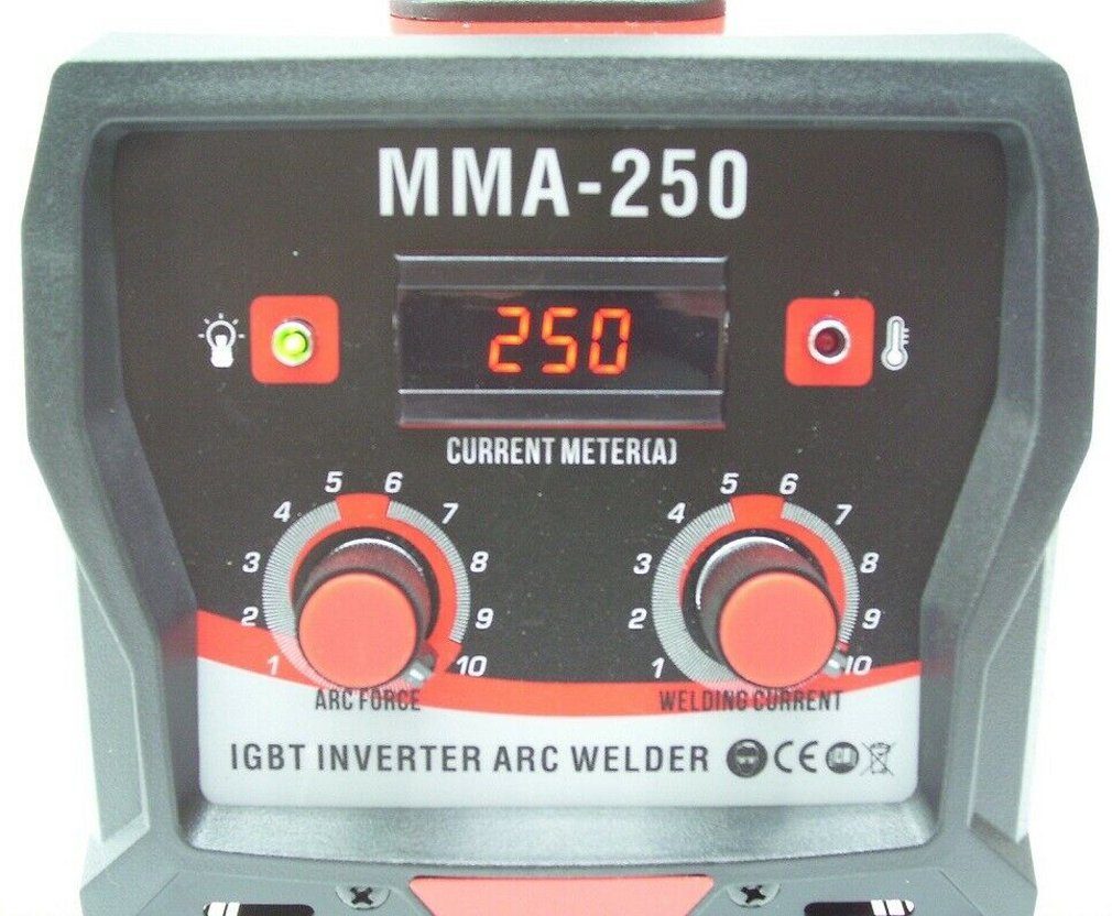 Apex Inverterschweißgerät Inverter Schweißgerät Elektrodeninverter 250A 13962 Elektrodengerät E-Hand MMA