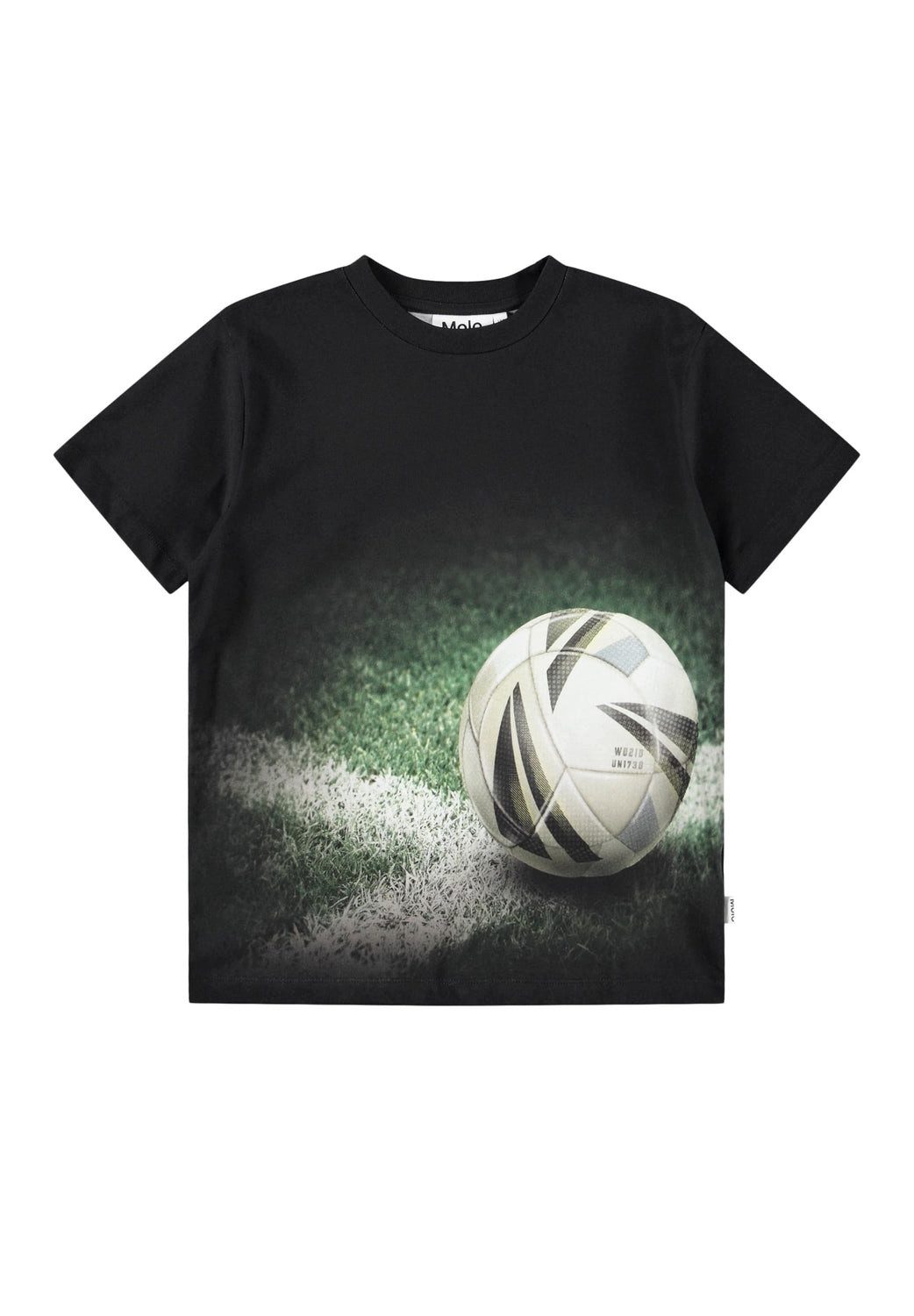 Molo T-Shirt MOLO T-Shirt Riley schwarz mit Fußball-Print