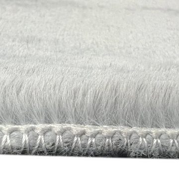 Teppich Weicher Gästezimmer Hasenfell Teppich • waschbar • in grau, Carpetia, rechteckig, Höhe: 11 mm