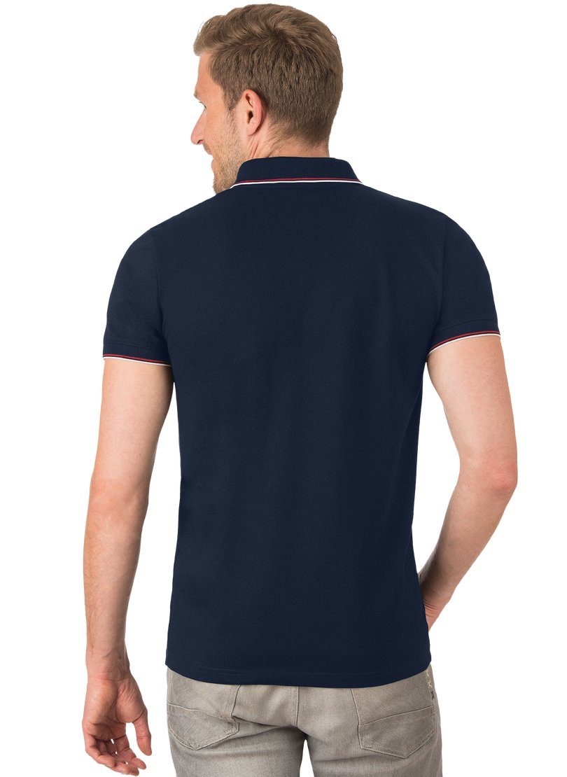 Trigema navy Fit Polohemd Slim Poloshirt TRIGEMA