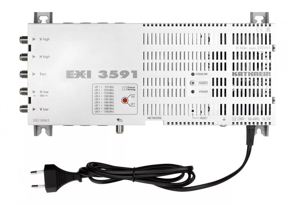 Kathrein SAT-Multischalter Kathrein EXI 3591 Unicable-Multischalter 5 auf 1x9 m. K-LAN