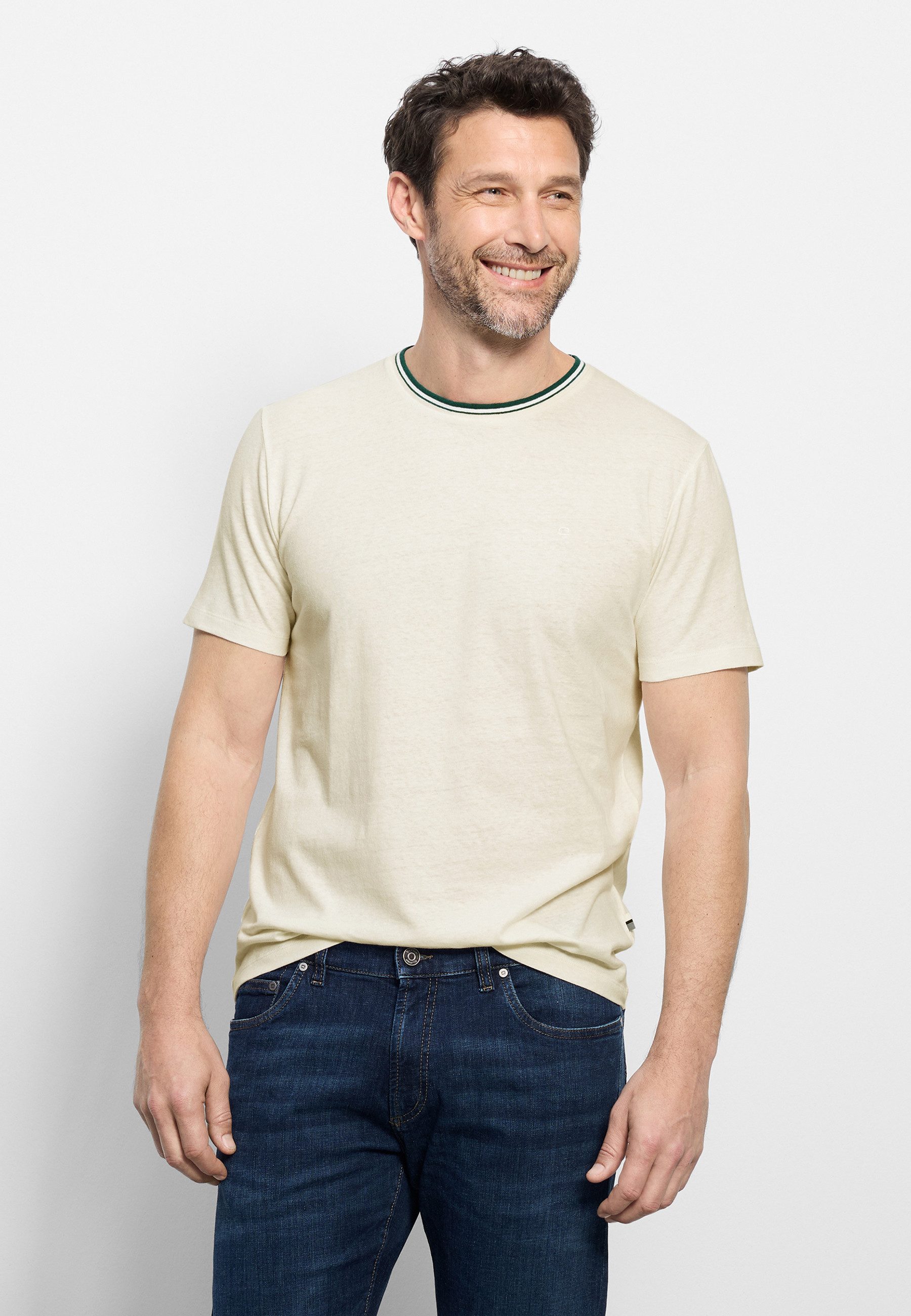 OLYMP T-Shirt regular fit, Rundhals, casual