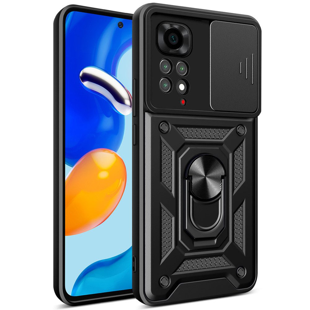 FITSU Handyhülle Handyhülle für Xiaomi Redmi Note 11s Hülle Outdoor Case 6,43 Zoll, Robuste Handyhülle stabile Schutzhülle Cover Case mit Kamera Slider